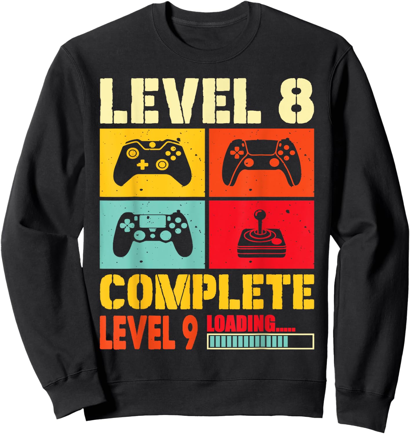 Funny Level 8 Complete - Vintage 8 years Wedding Anniversary Sweatshirt - Sweatshirt | Black