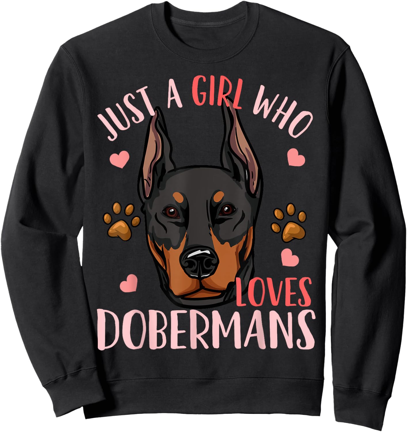 Doberman Dog Sweatshirt - Sweatshirt | Black