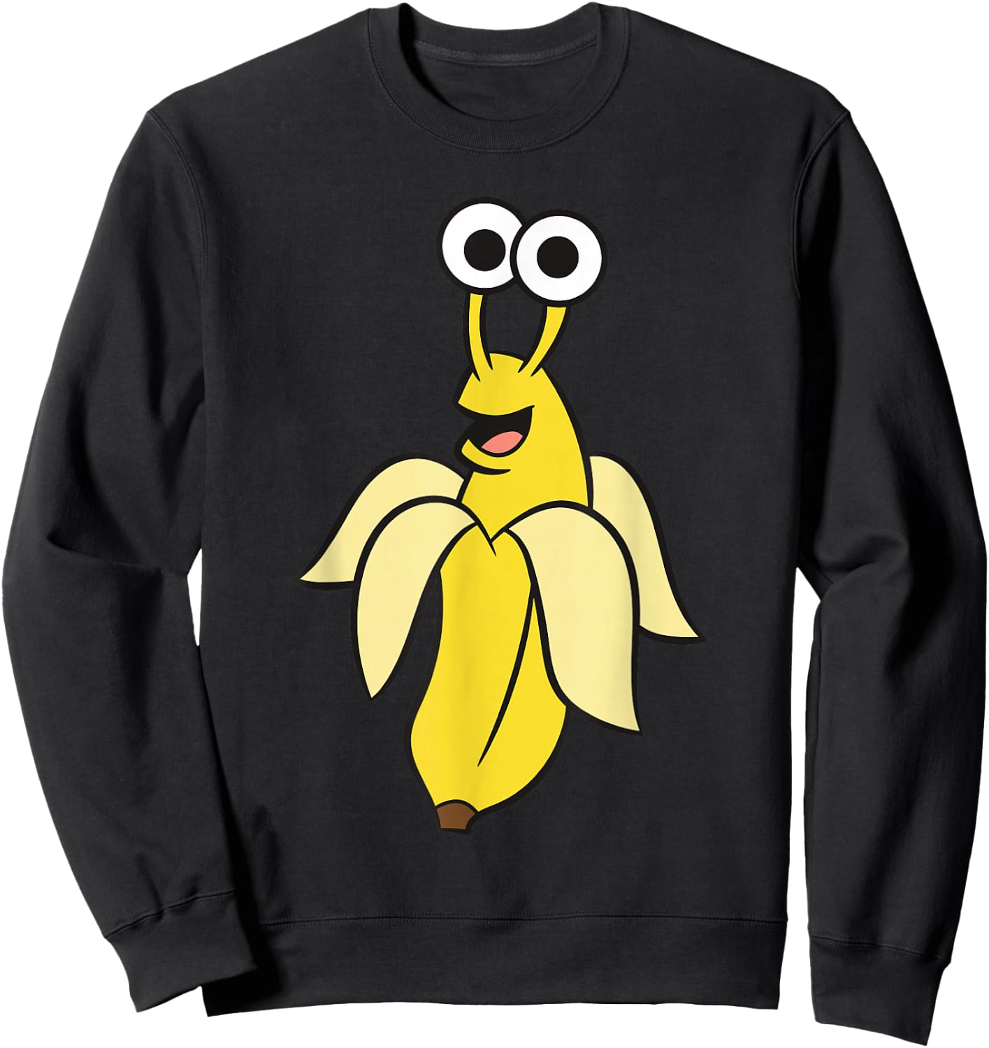 Banana Slug In Banana Kawaii Banana Slug Sweatshirt - Sweatshirt | Black