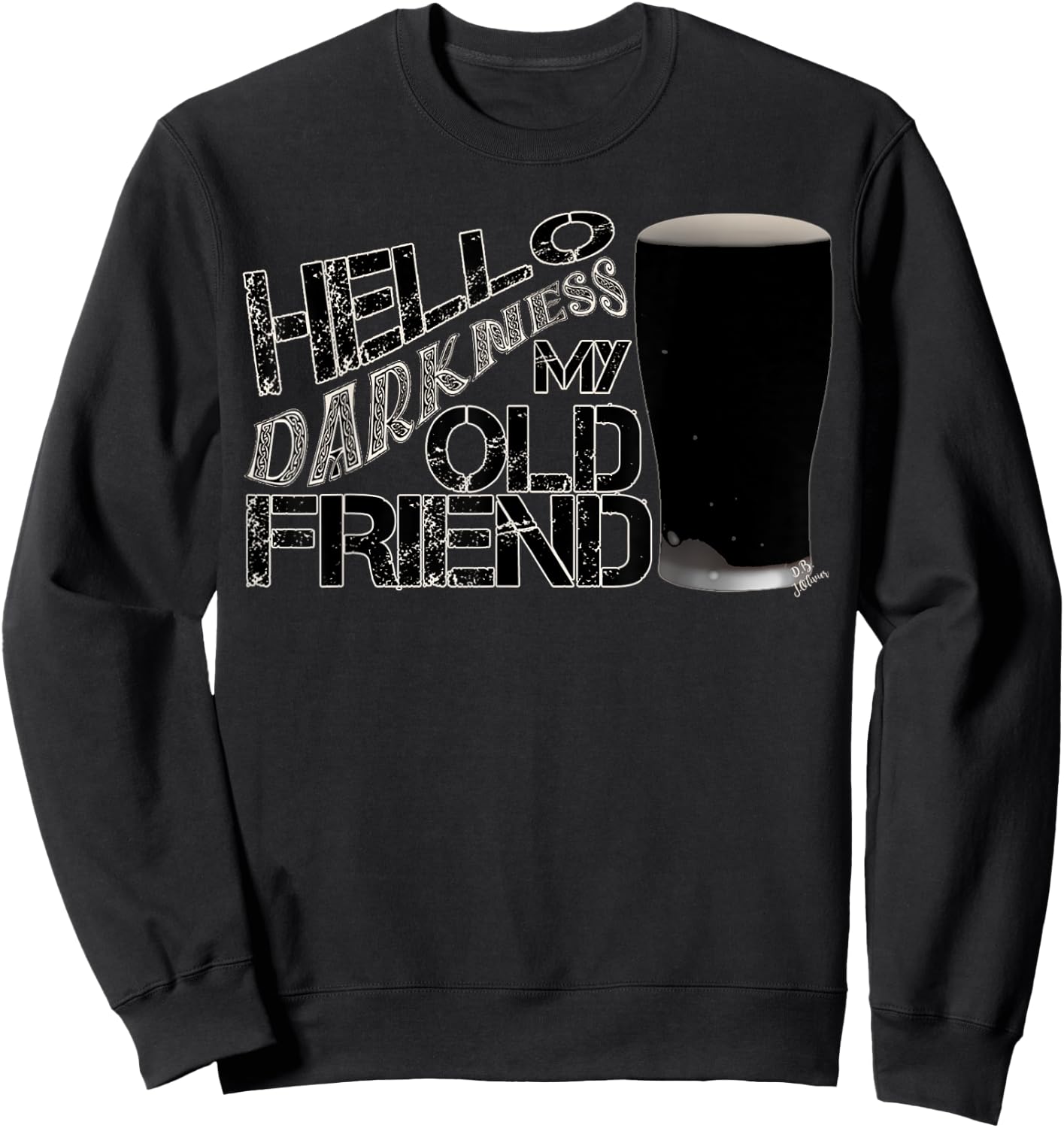 Hello darkness my old friend altbier - funny beer Sweatshirt - Sweatshirt | Black