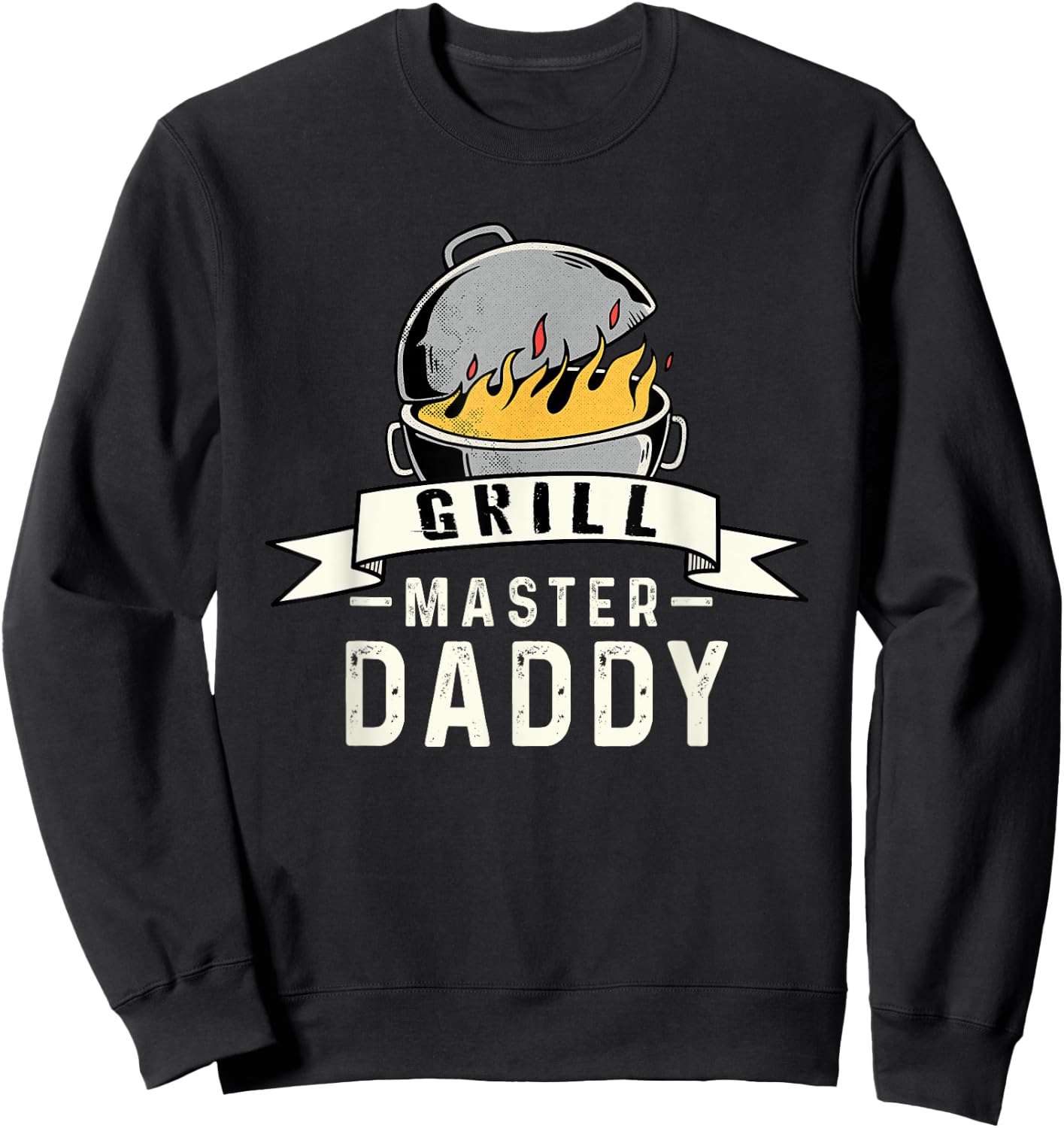 Grill-Master Daddy BBQ Smoker Dad Sweatshirt - Sweatshirt | Black
