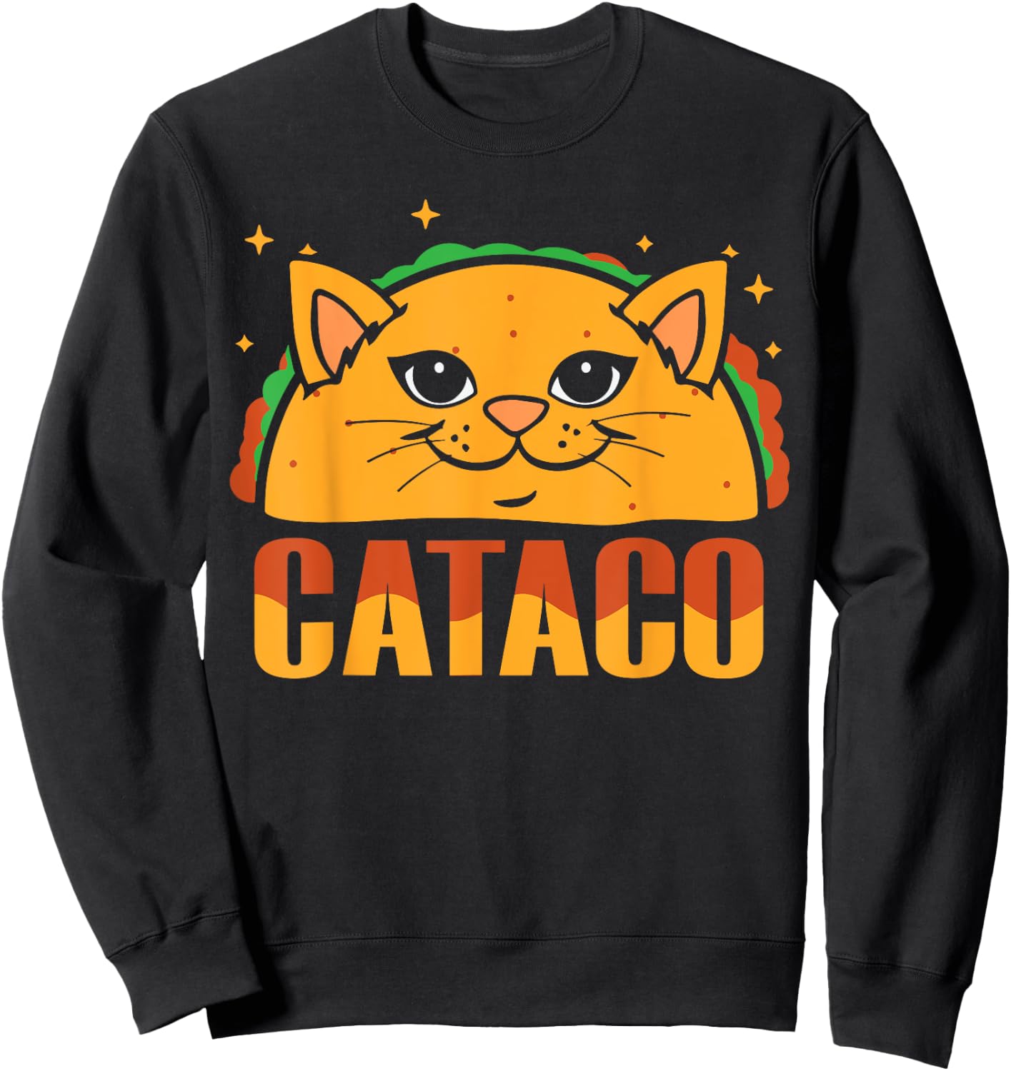 Cataco Taco Cat Sweatshirt - Sweatshirt | Black
