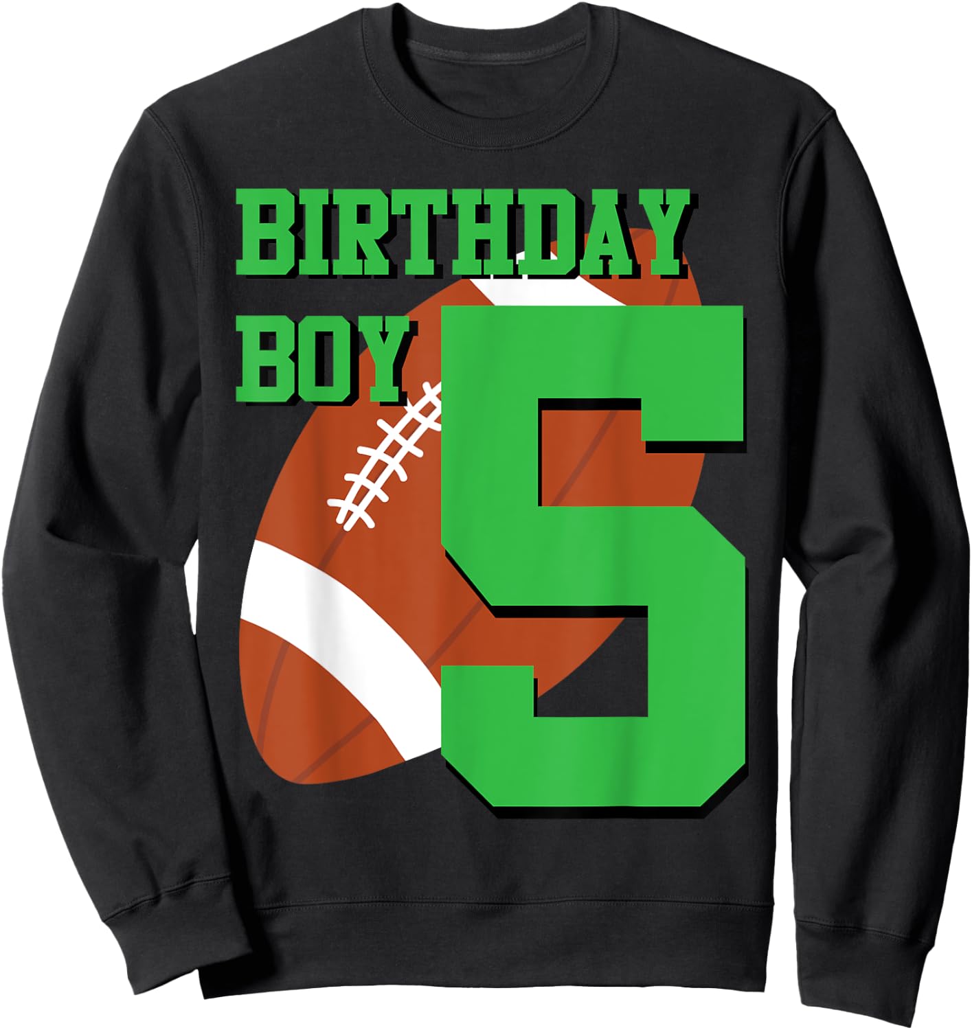 5th Birthday Football Boy | 5 year old Field Players Sweatshirt - Sweatshirt | Black