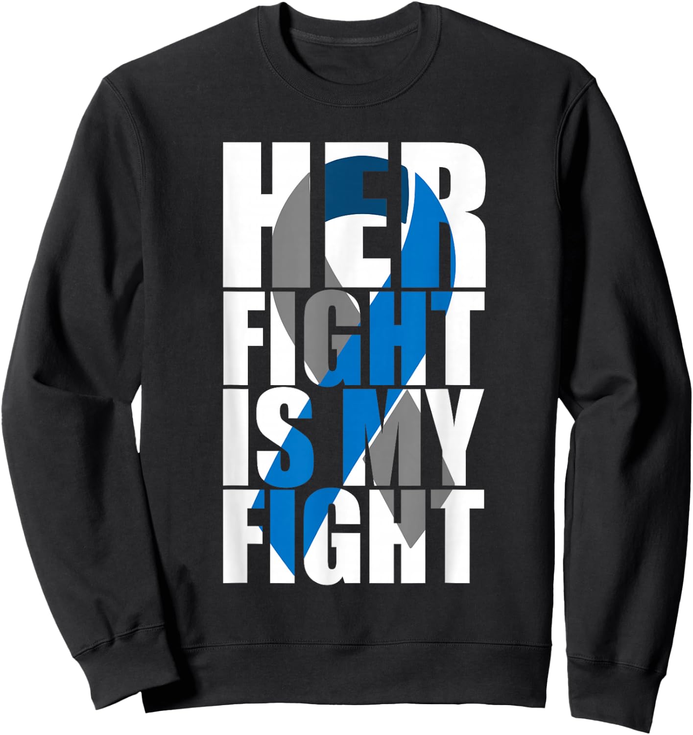 Her fight is my fight Diabetes Sweatshirt - Sweatshirt | Black