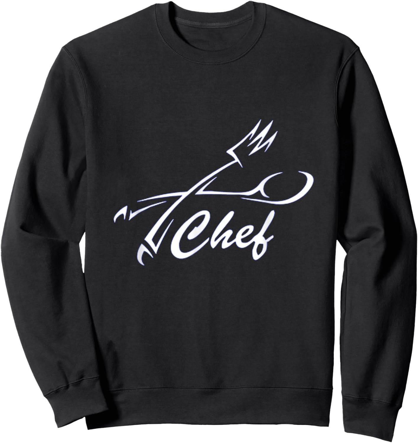 Spoon & Fork Chef Kit Tools Cooking Restaurant Sweatshirt - Sweatshirt | Black