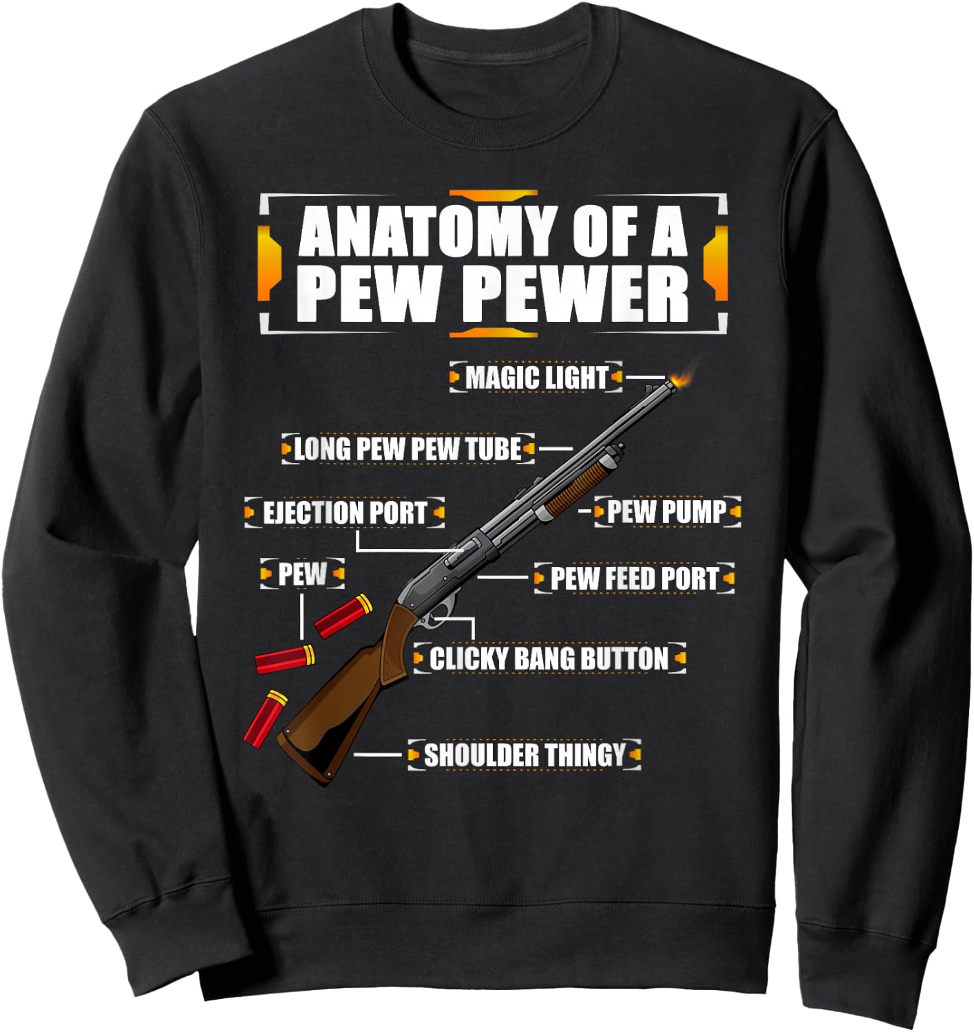 Sporting Clays - Clay Sport Meme - Funny Trap Shooting Sweatshirt - Sweatshirt | Black