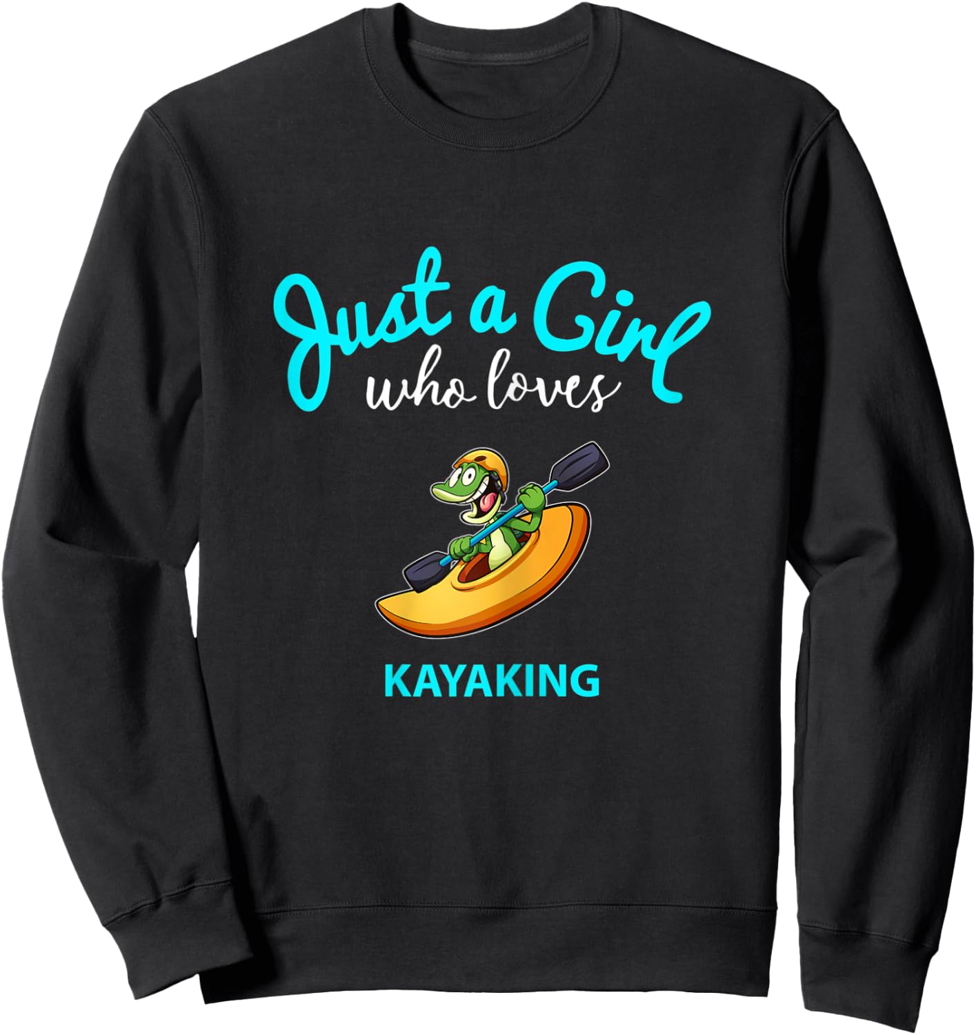 Kayak Shirt for Girls | Kids Kayak Sweatshirt - Sweatshirt | Black