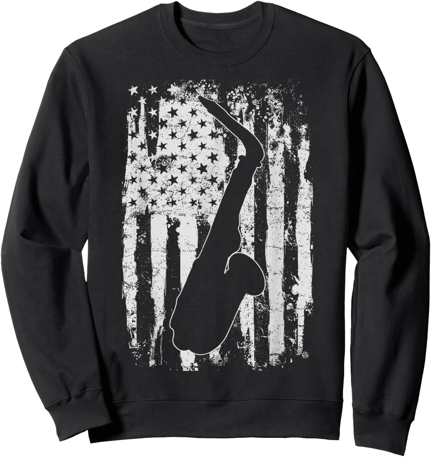 Saxophone Sax Player Vintage Gift Sweatshirt - Sweatshirt | Black