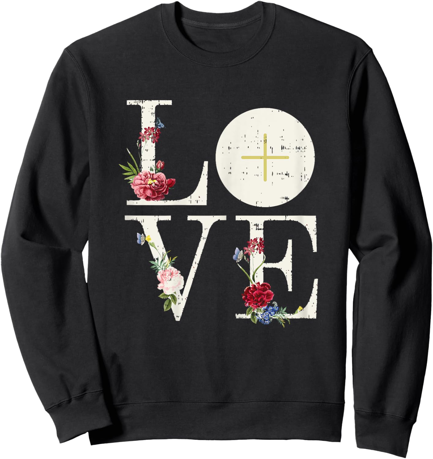 Love Eucharist First Holy Communion Christian Catholic Gift Sweatshirt - Sweatshirt | Black