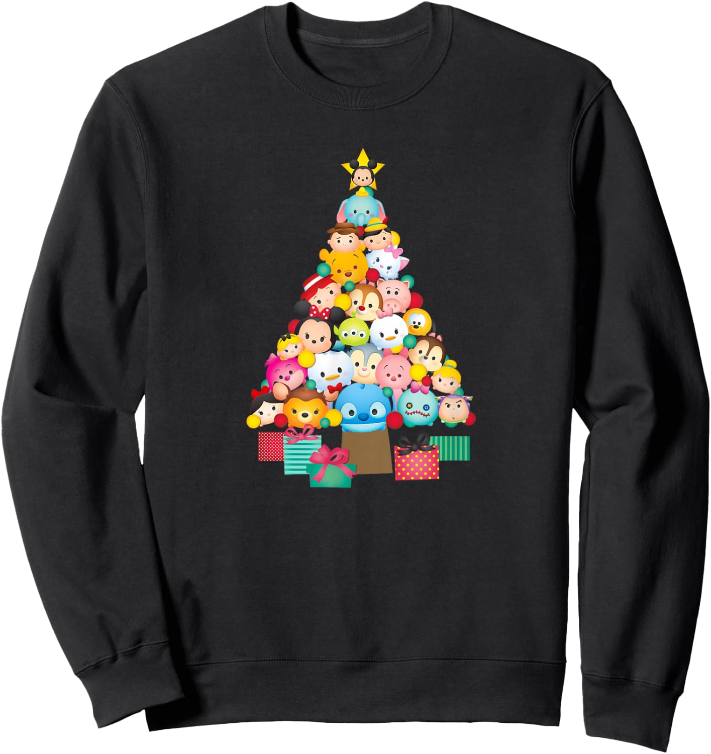 Tsum Tsum - Festive Christmas Tree Sweatshirt - Sweatshirt | Black