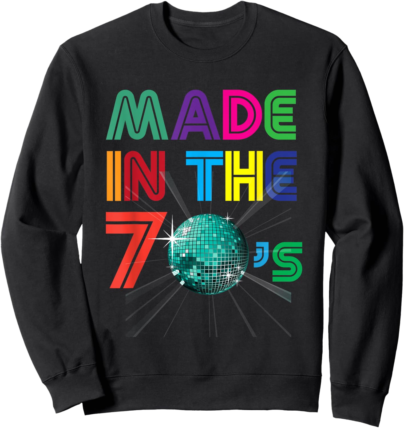 Vintage Retro Made In The 70s Gift +- 40 Yrs Years Old Sweatshirt - Sweatshirt | Black