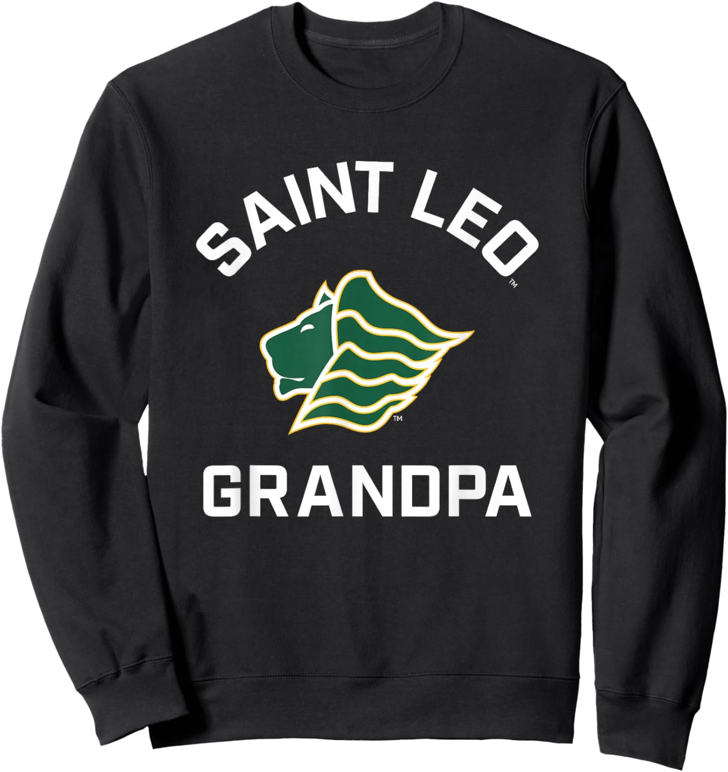 Saint Leo University Lions Arched Grandpa Sweatshirt - Sweatshirt | Black