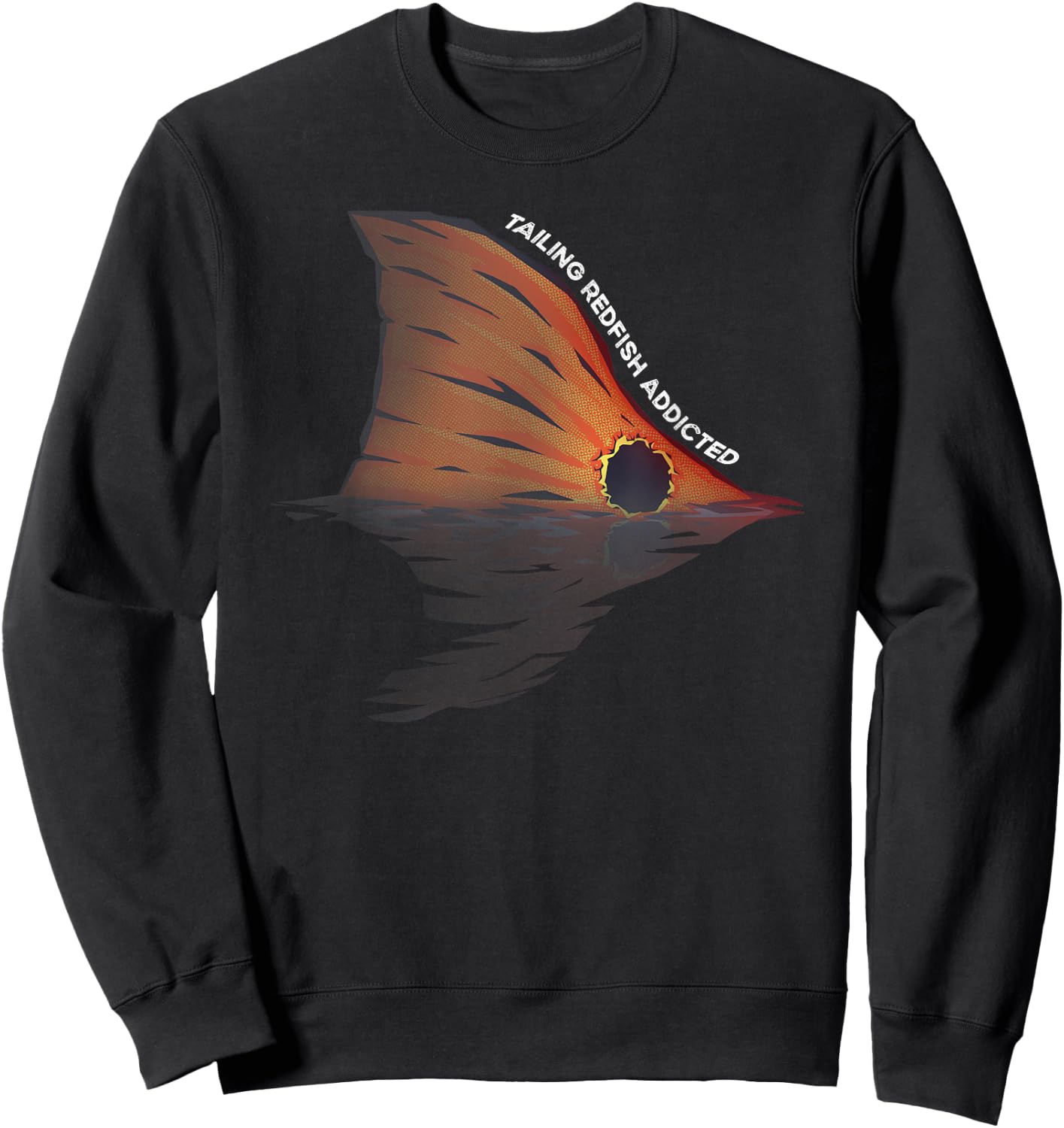 Tailing Redfish Fishing Joke Redfishing Red Drum Fishermen Sweatshirt - Sweatshirt | Black