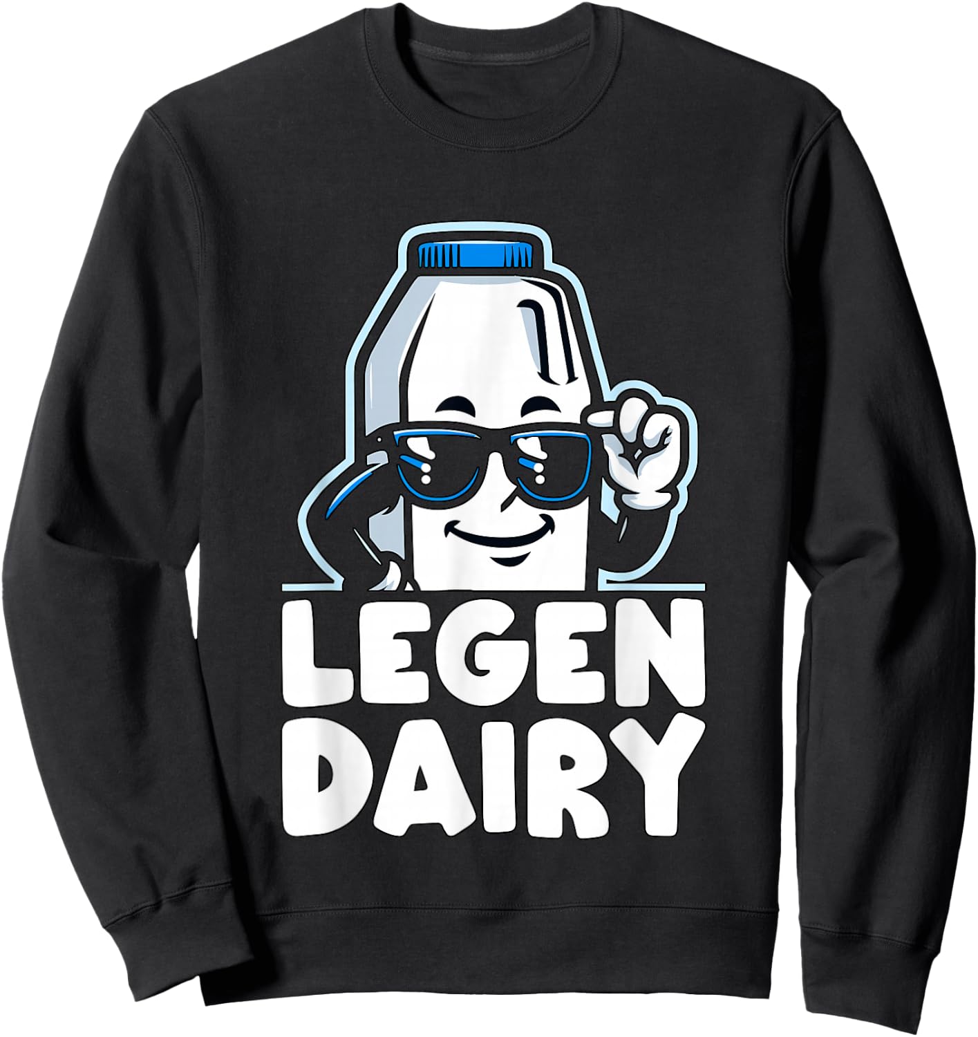 funny Milk Legendairy Legendary Sweatshirt - Sweatshirt | Black