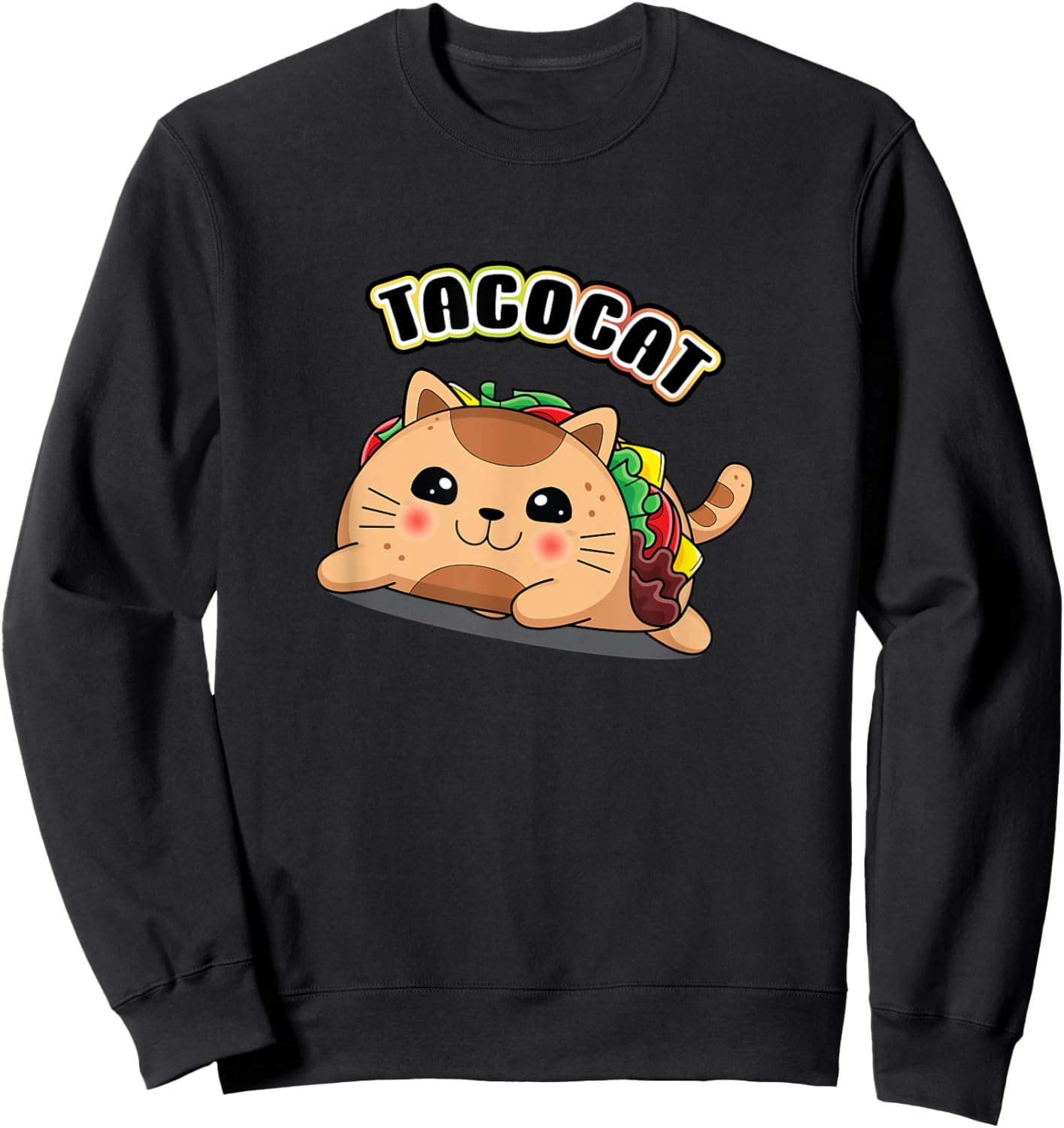 Taco Cat Lovers , Small, Black Sweatshirt - Sweatshirt | Black