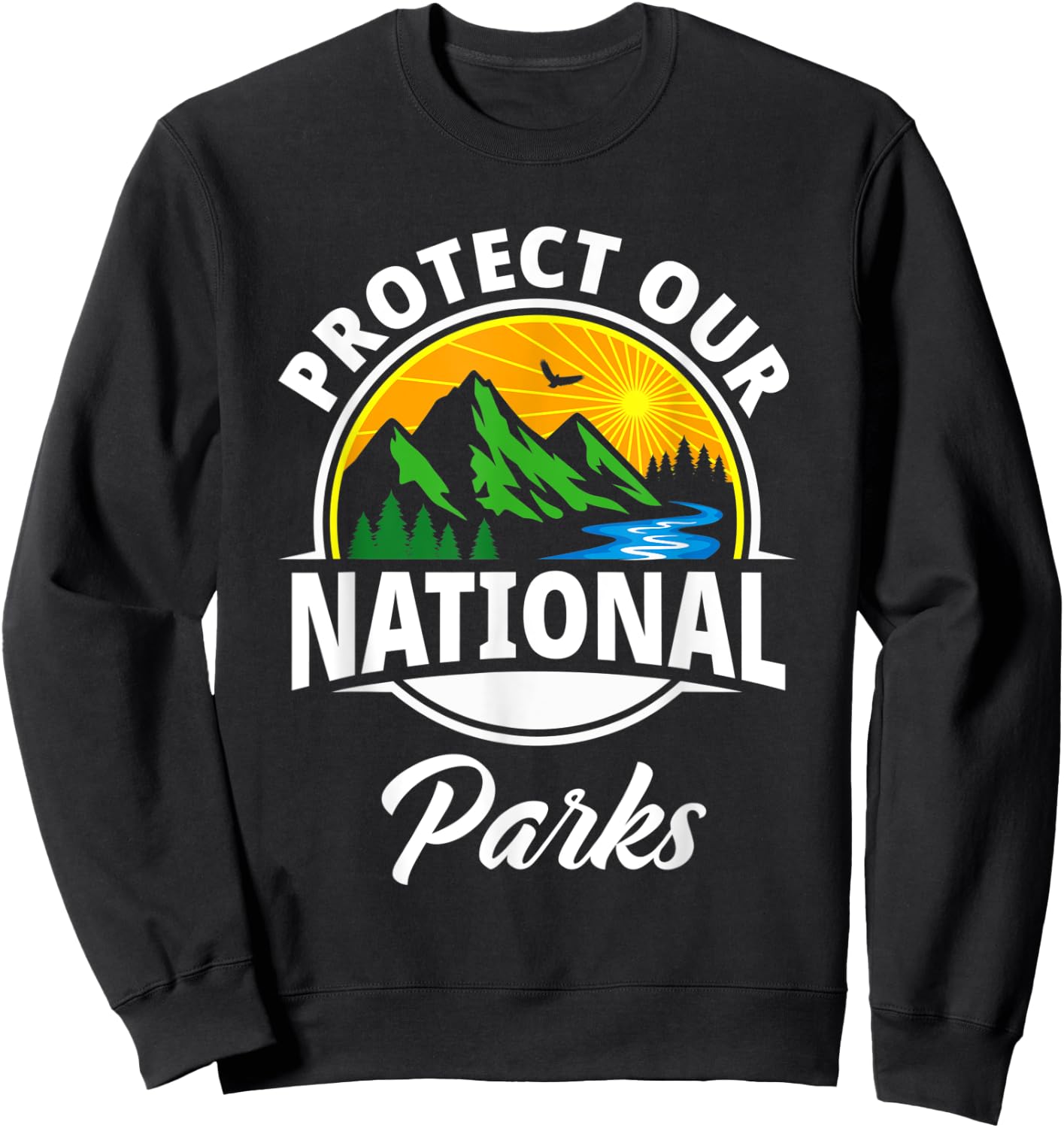 Protect Our National Parks Save Earth Environmental Protest Sweatshirt - Sweatshirt | Black