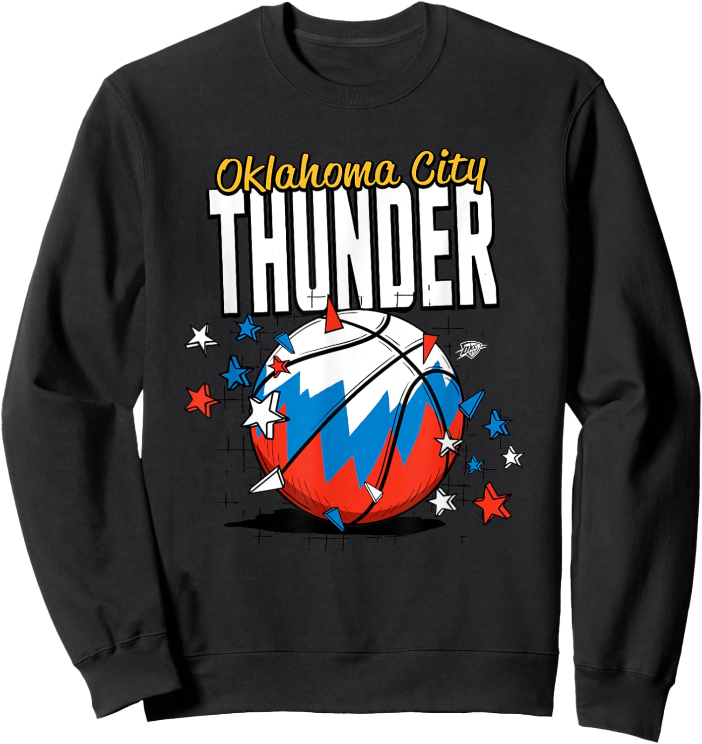 NBA Oklahoma City Thunder Basketball Doodle Stars Sweatshirt - Sweatshirt | Black
