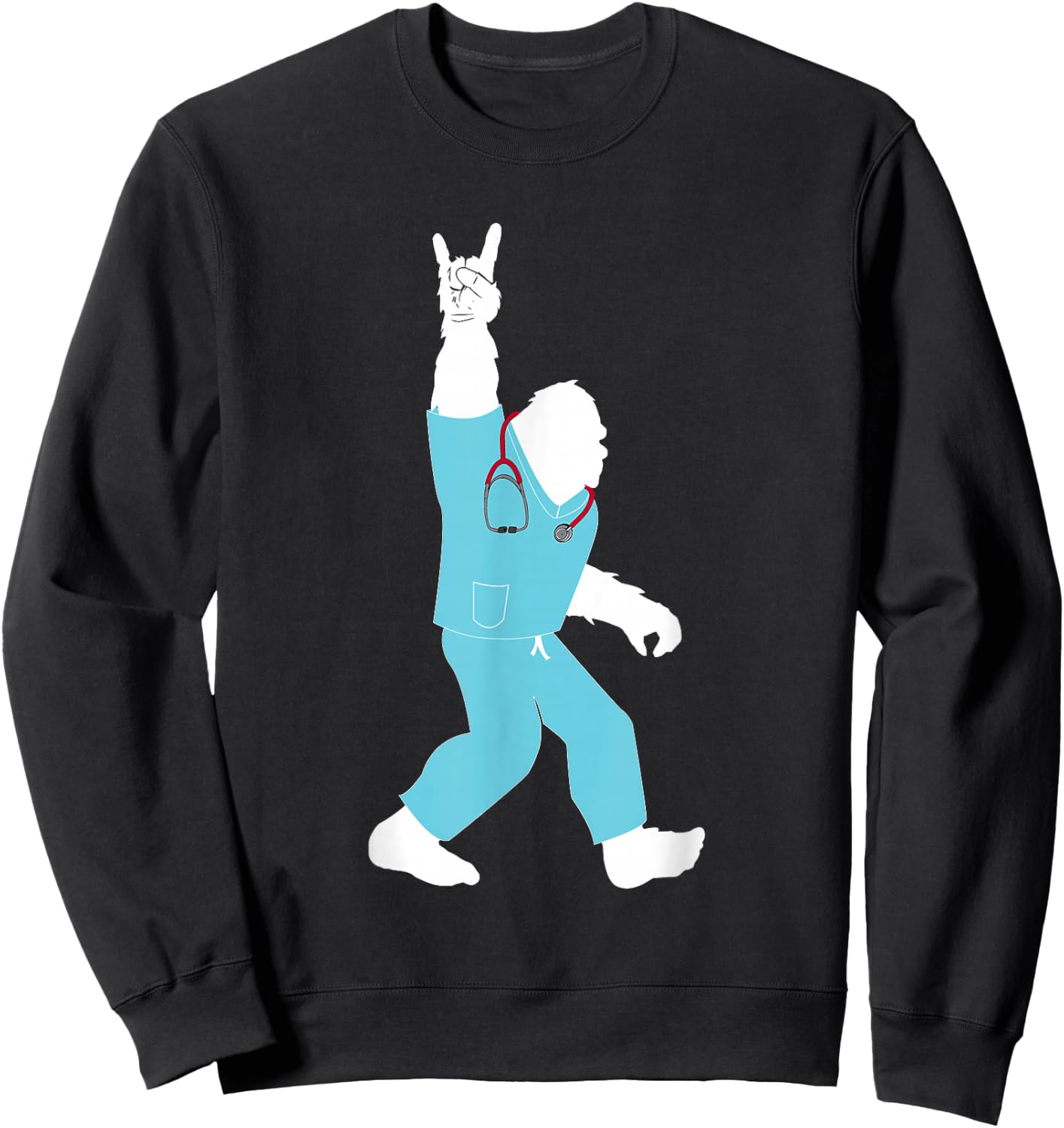 Bigfoot Supports Nurse and Doctor Scrub Life Designs Sweatshirt - Sweatshirt | Black