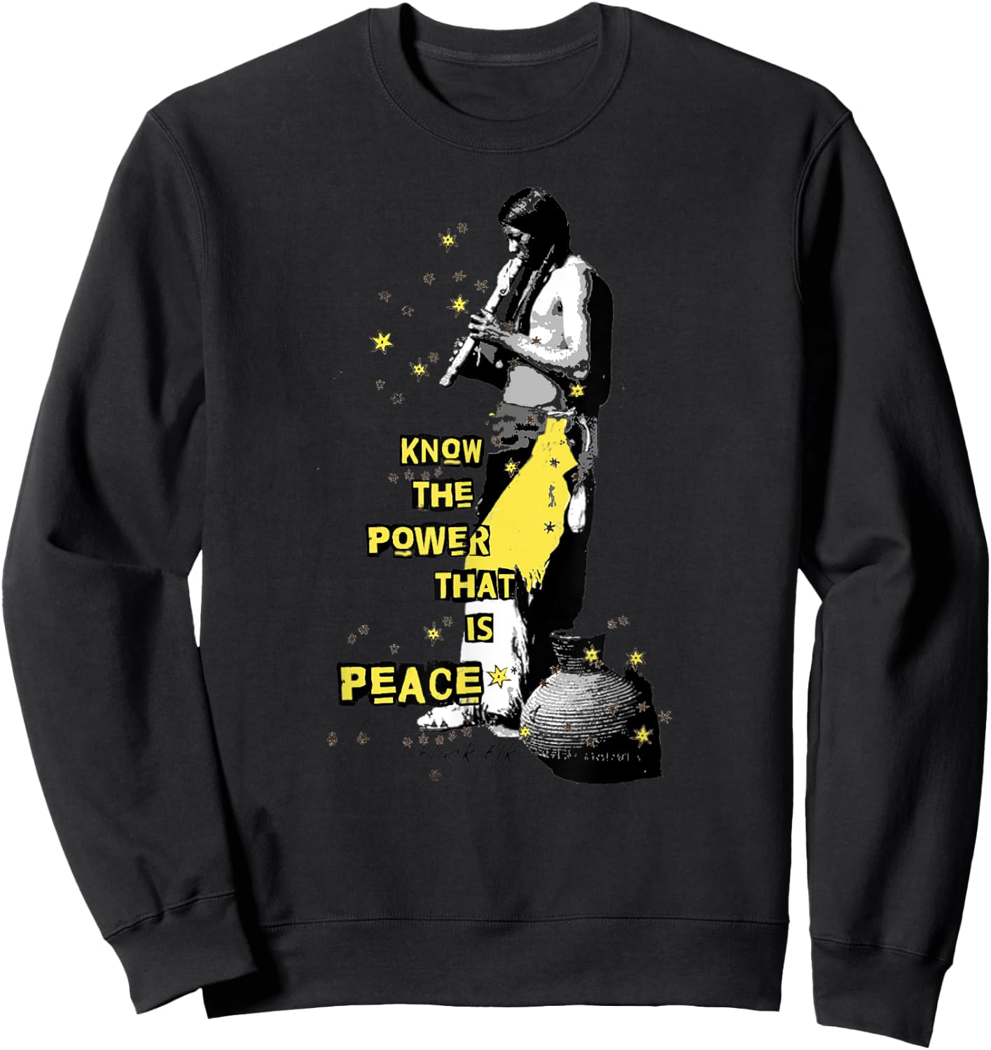 Native American Flute Sweatshirt - Sweatshirt | Black