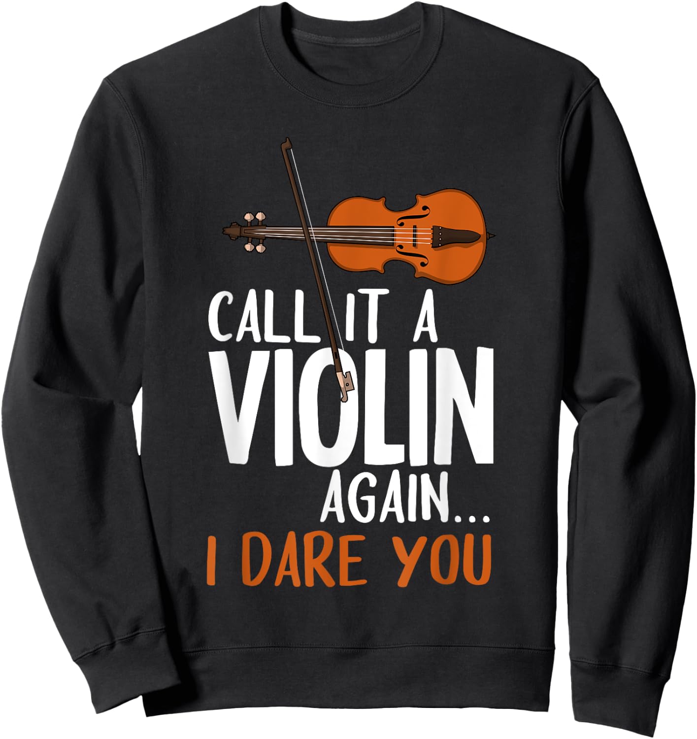 Funny Viola Player Novelty Gift Violin Student Boys Girls Sweatshirt - Sweatshirt | Black