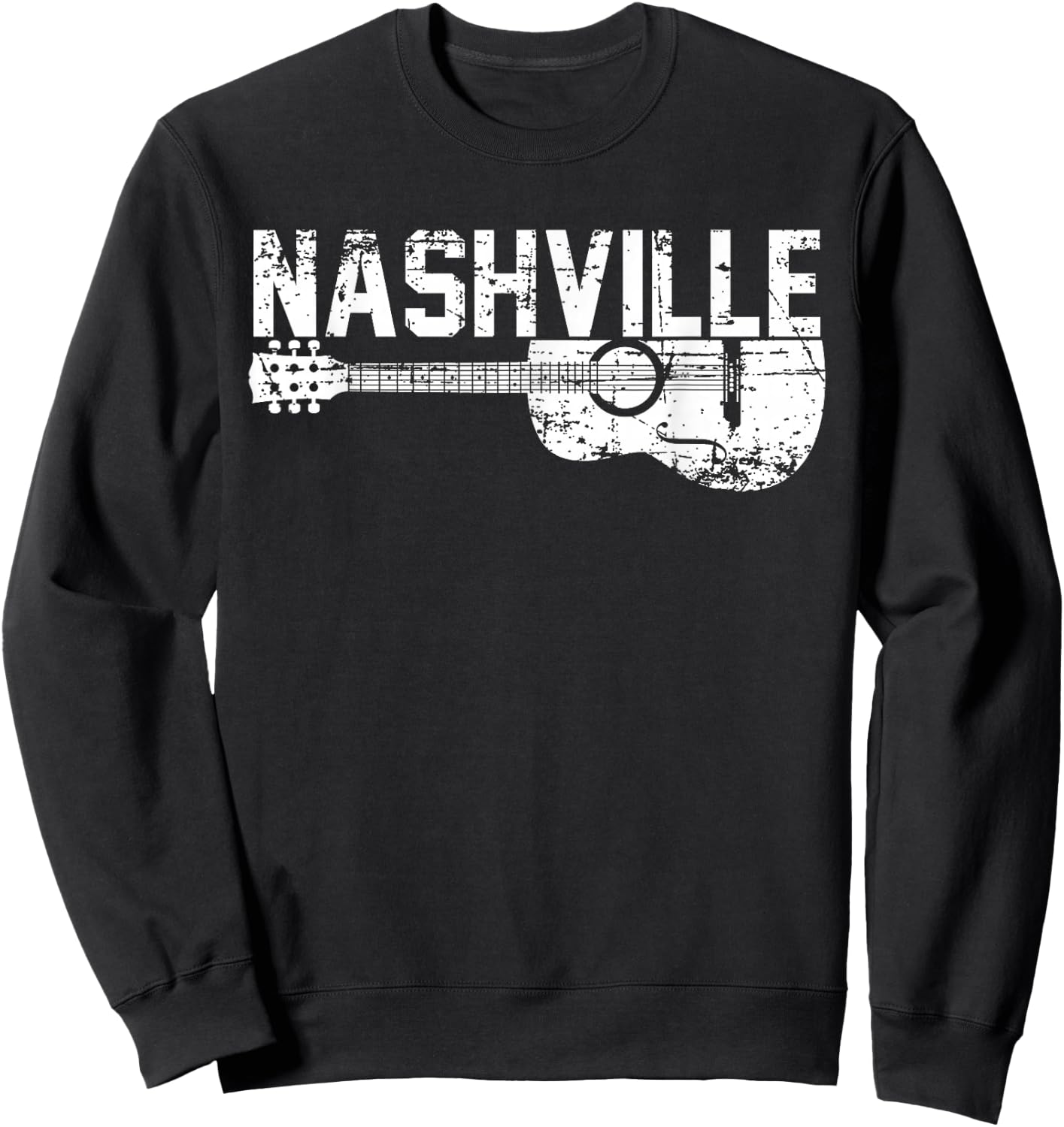 Unique Country Music Lovers Nashville Musician Guitar Cool Sweatshirt - Sweatshirt | Black