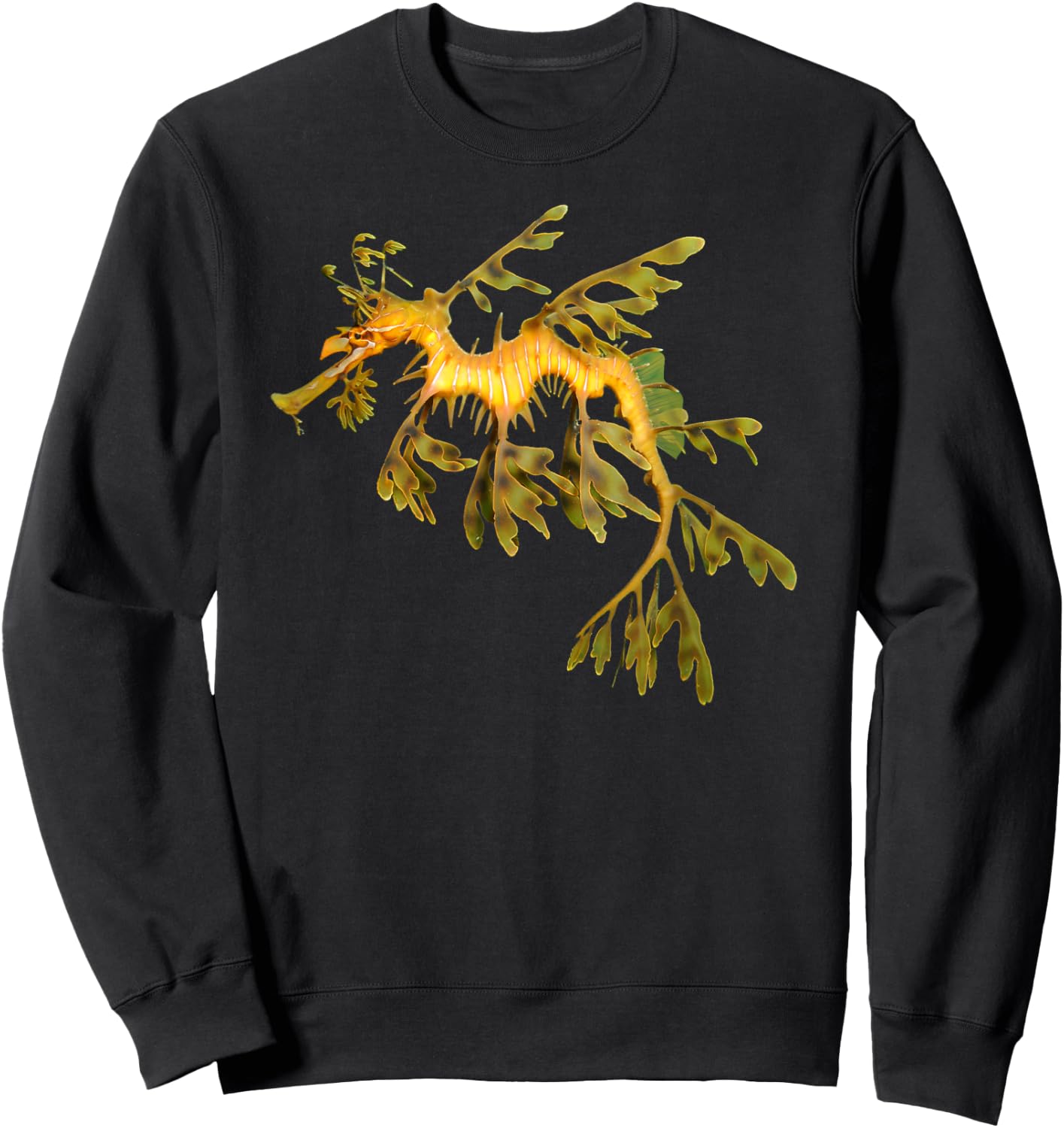 Leafy Seadragon Marine Animal Ocean Lover Seahorse Sweatshirt - Sweatshirt | Black