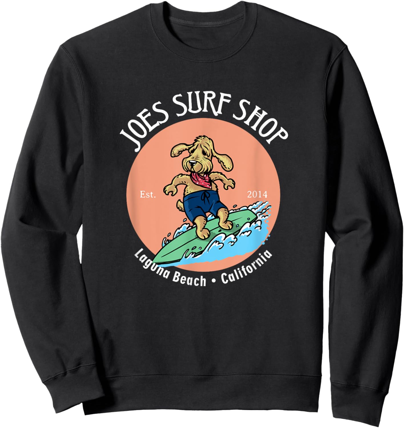 Joe's Surf Teddy Our Dog Logo Graphic Women Kids Sweatshirt - Sweatshirt | Black