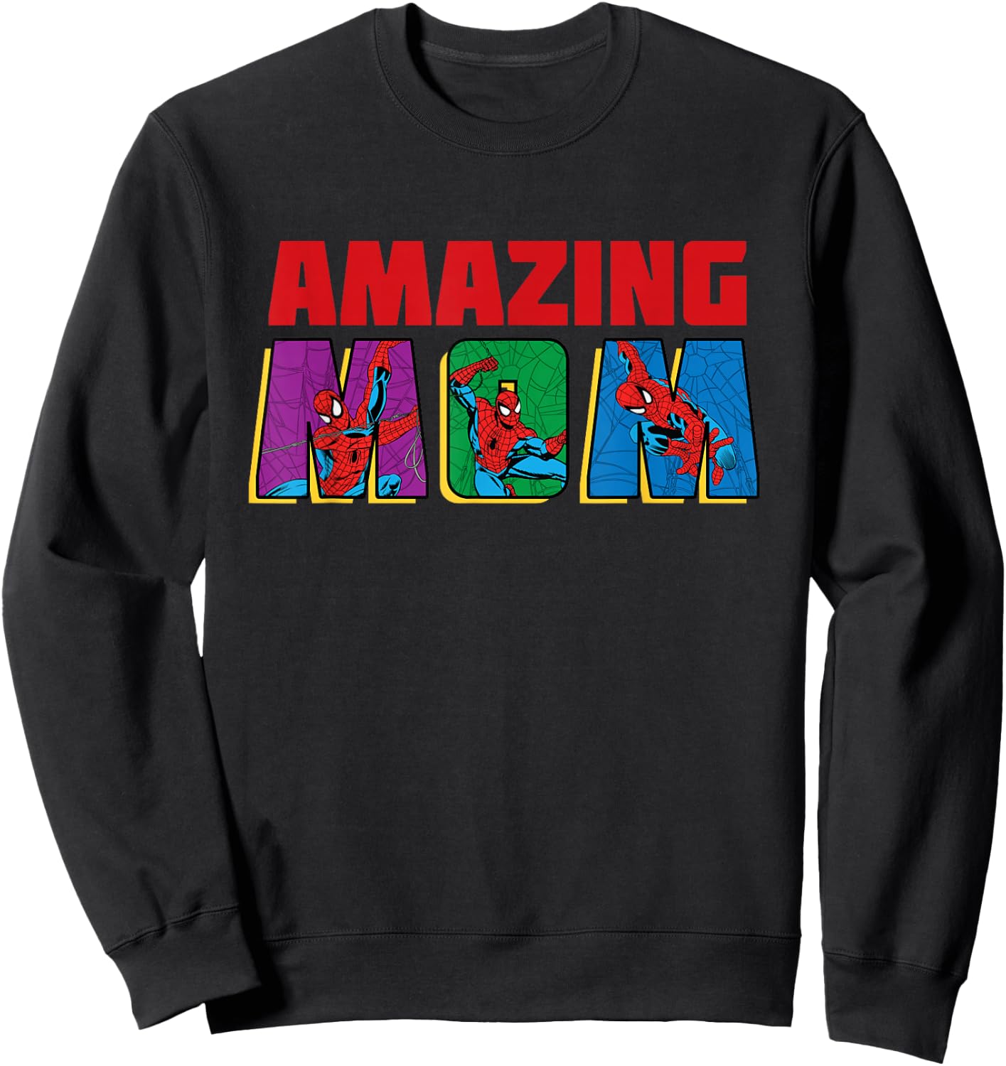 Marvel Spider-Man Amazing Mom Birthday Mother’s Day Sweatshirt - Sweatshirt | Black