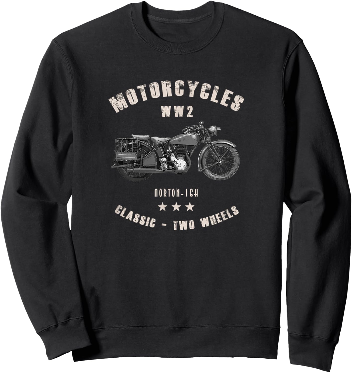 Norton-16H Classic Motorcycle WW2 Sweatshirt - Sweatshirt | Black