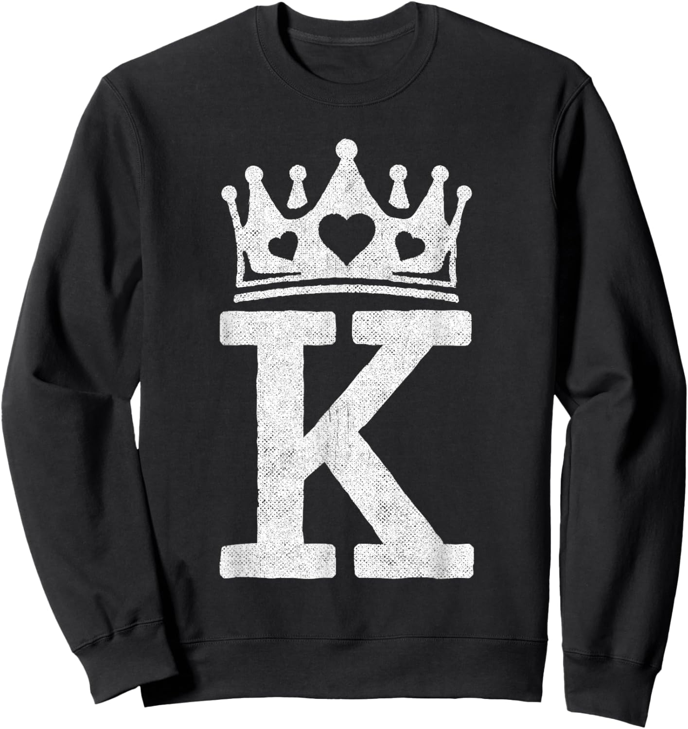 King Hearts Halloween Costume - Valentines King of Hearts Sweatshirt - Sweatshirt | Black