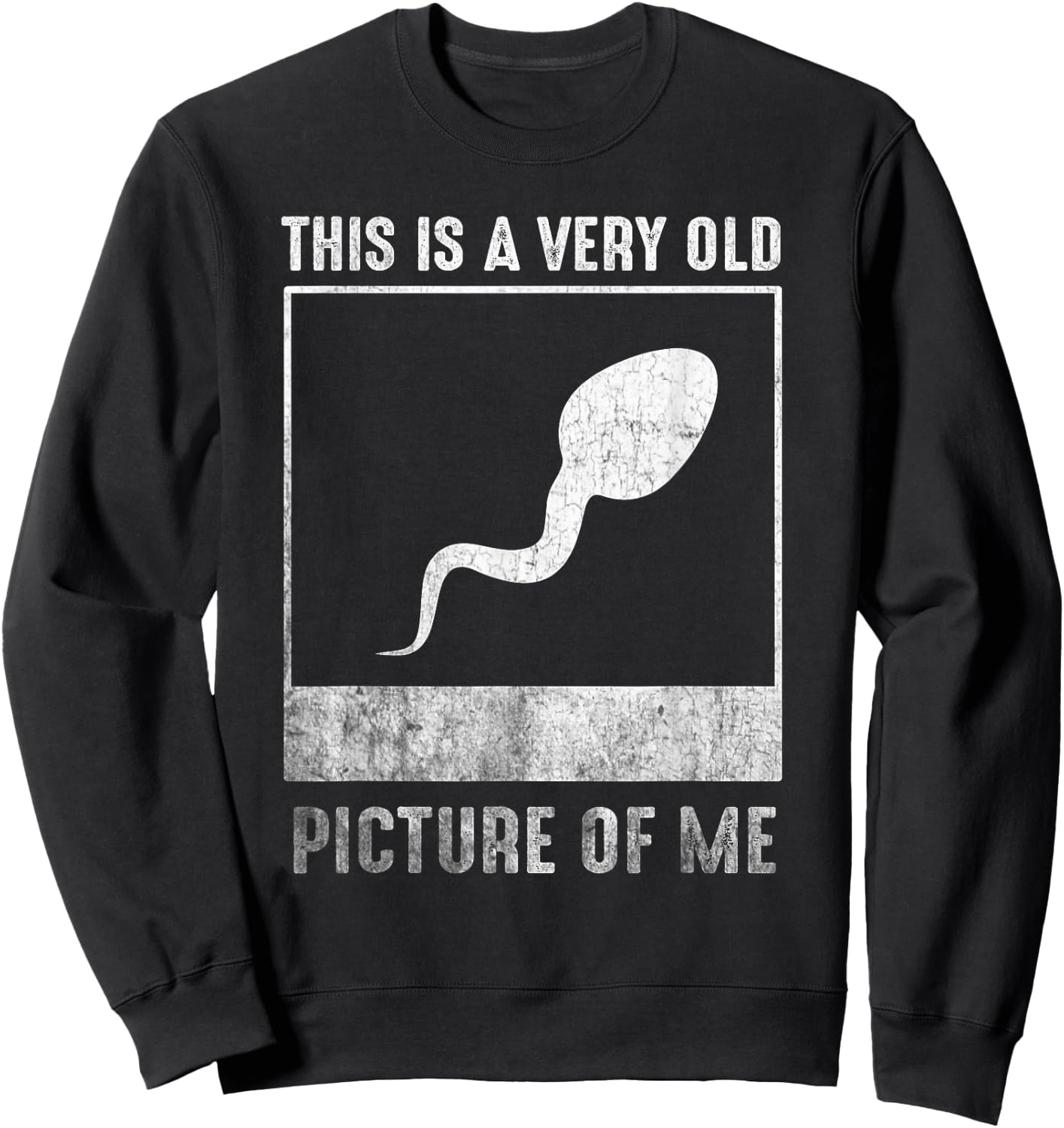 This is a very old picture of me funny sperm Sweatshirt - Sweatshirt | Black