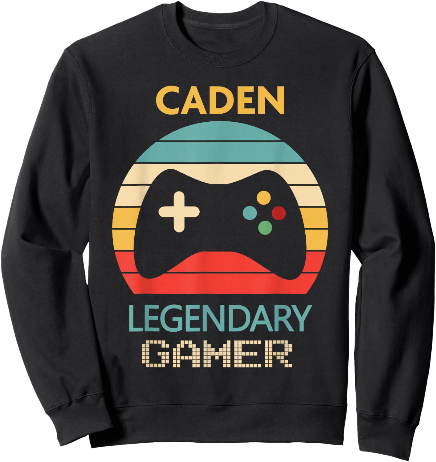 Caden Name Gift - Personalized Legendary Gamer Sweatshirt - Sweatshirt | Black