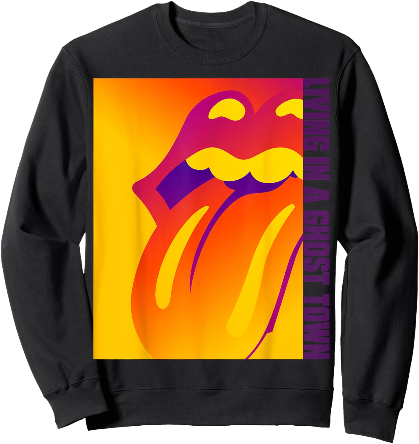 Rolling Stones Living In A Ghost Town Sweatshirt - Sweatshirt | Black