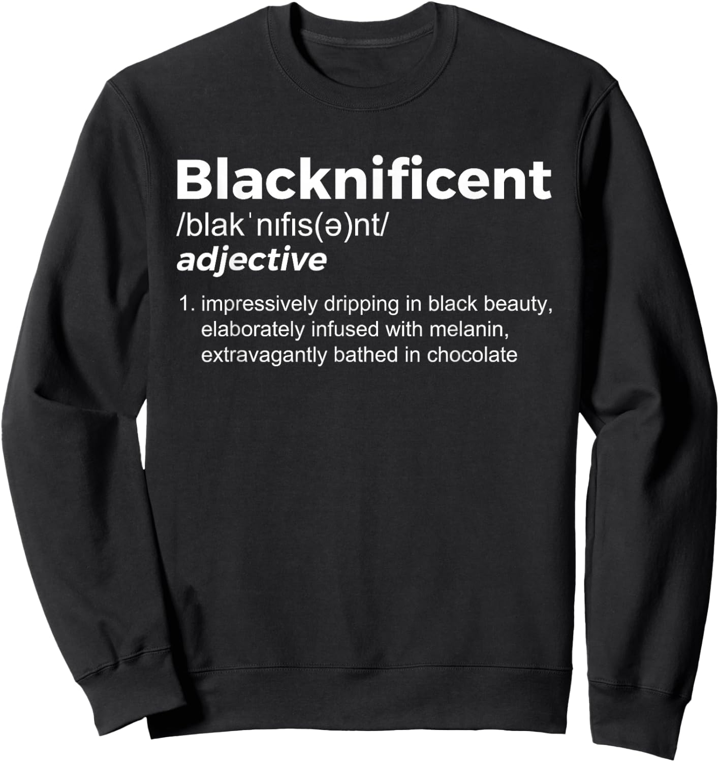 Blacknificent - Black History & African Roots Afro Small Sweatshirt - Sweatshirt | Black