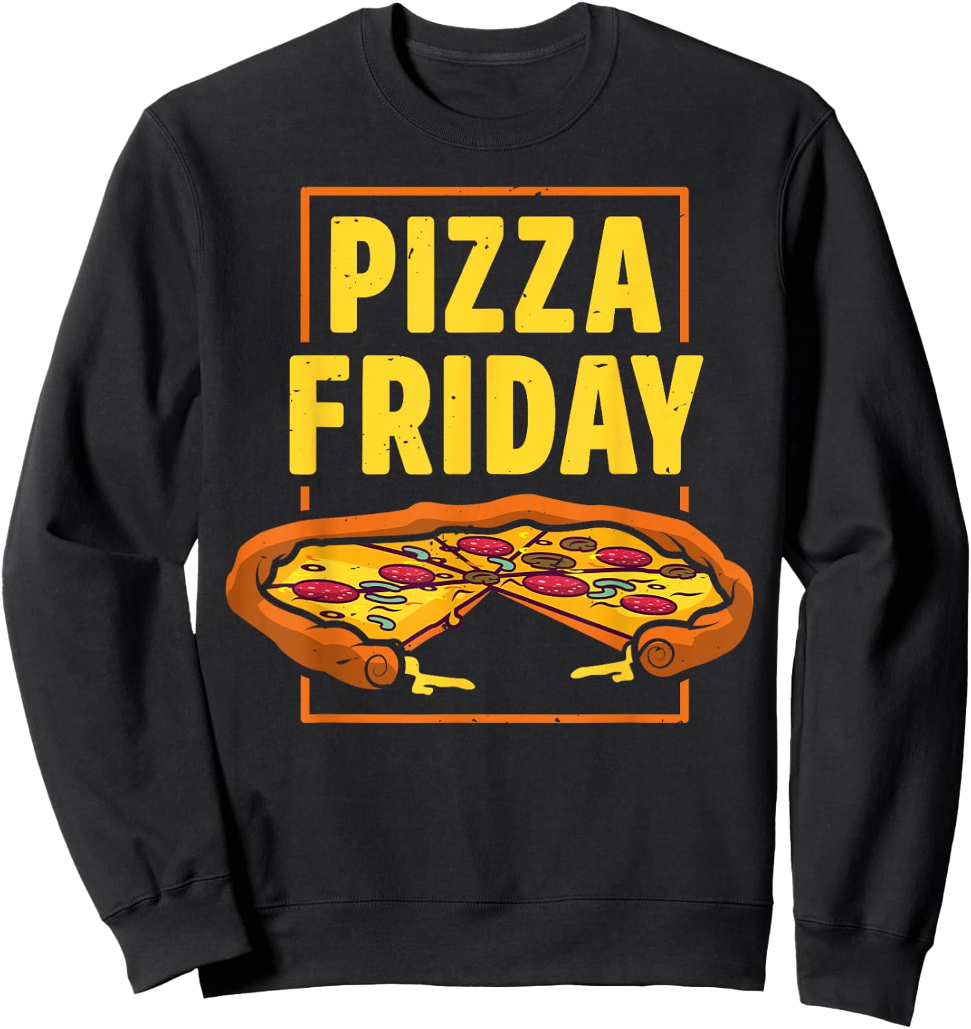 Pepperoni Pizza Friday Italian Food Lover Women Men Boys Sweatshirt - Sweatshirt | Black