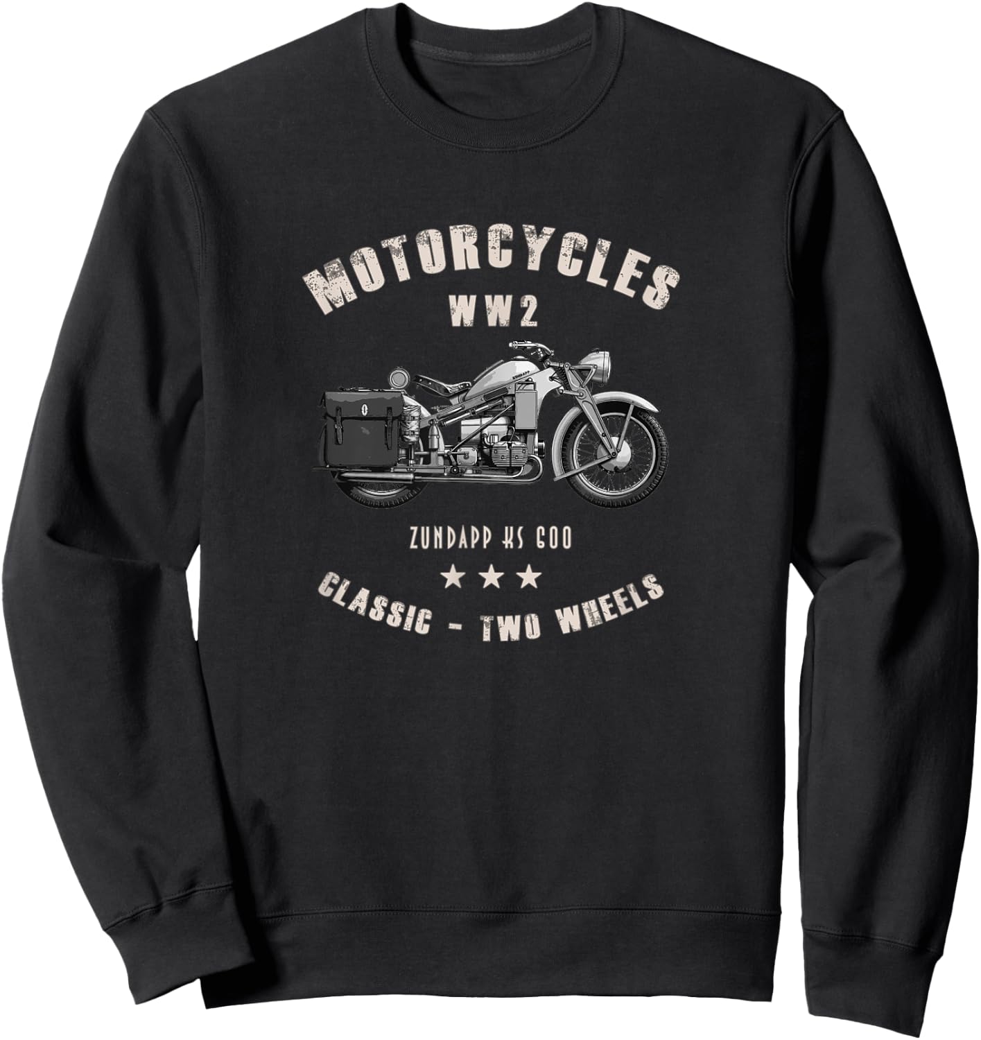 Zundapp KS 600 Classic Motorcycle WW2 Sweatshirt - Sweatshirt | Black