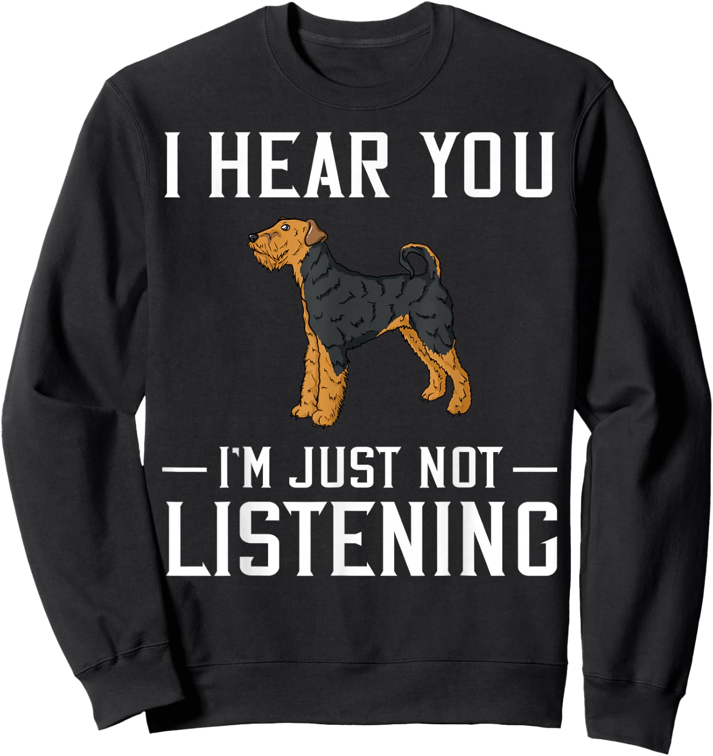 Airedale Terrier Dog Puppy Owner Lover Sweatshirt - Sweatshirt | Black