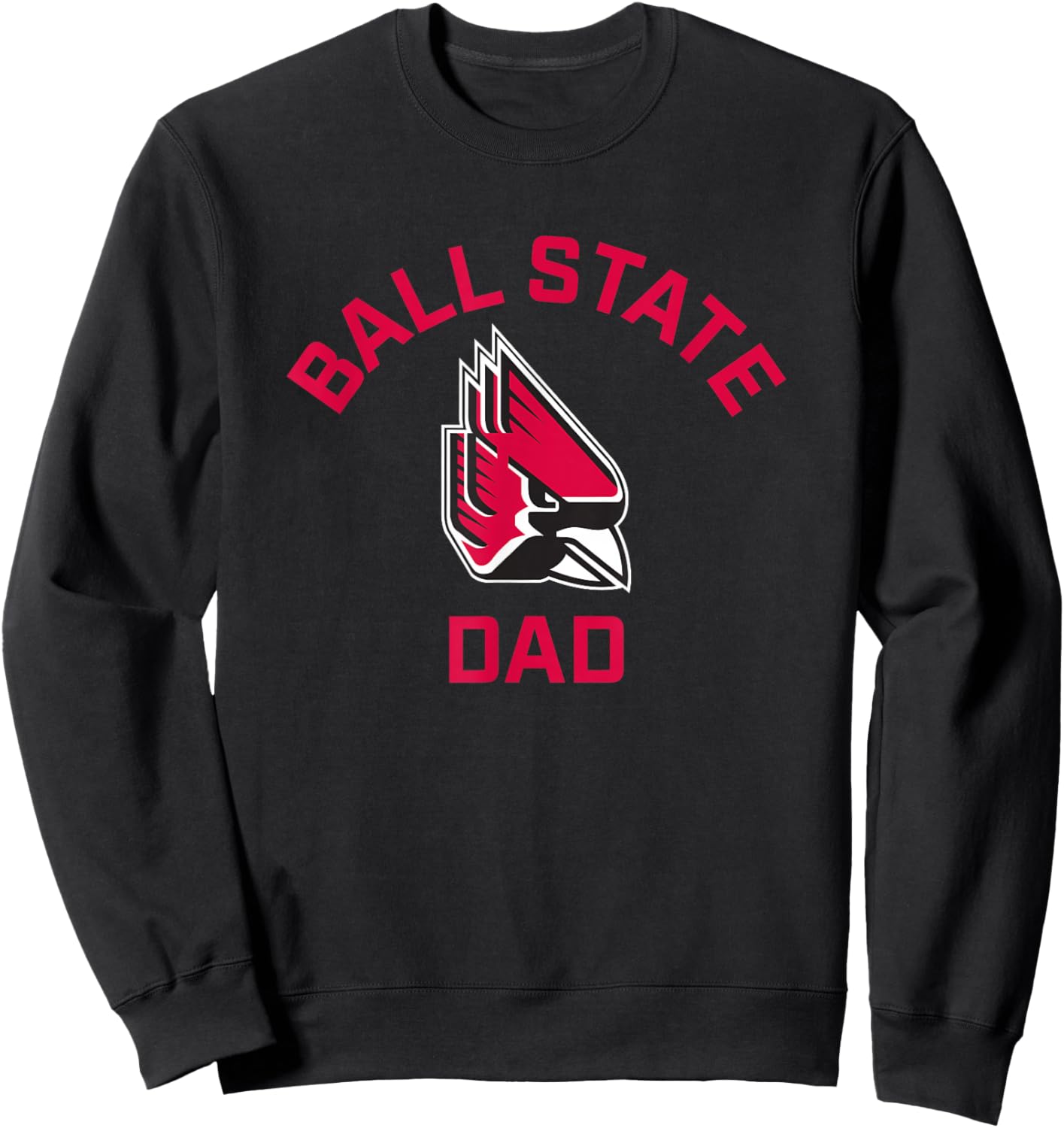 Ball State University Cardinals Arched Dad Sweatshirt - Sweatshirt | Black