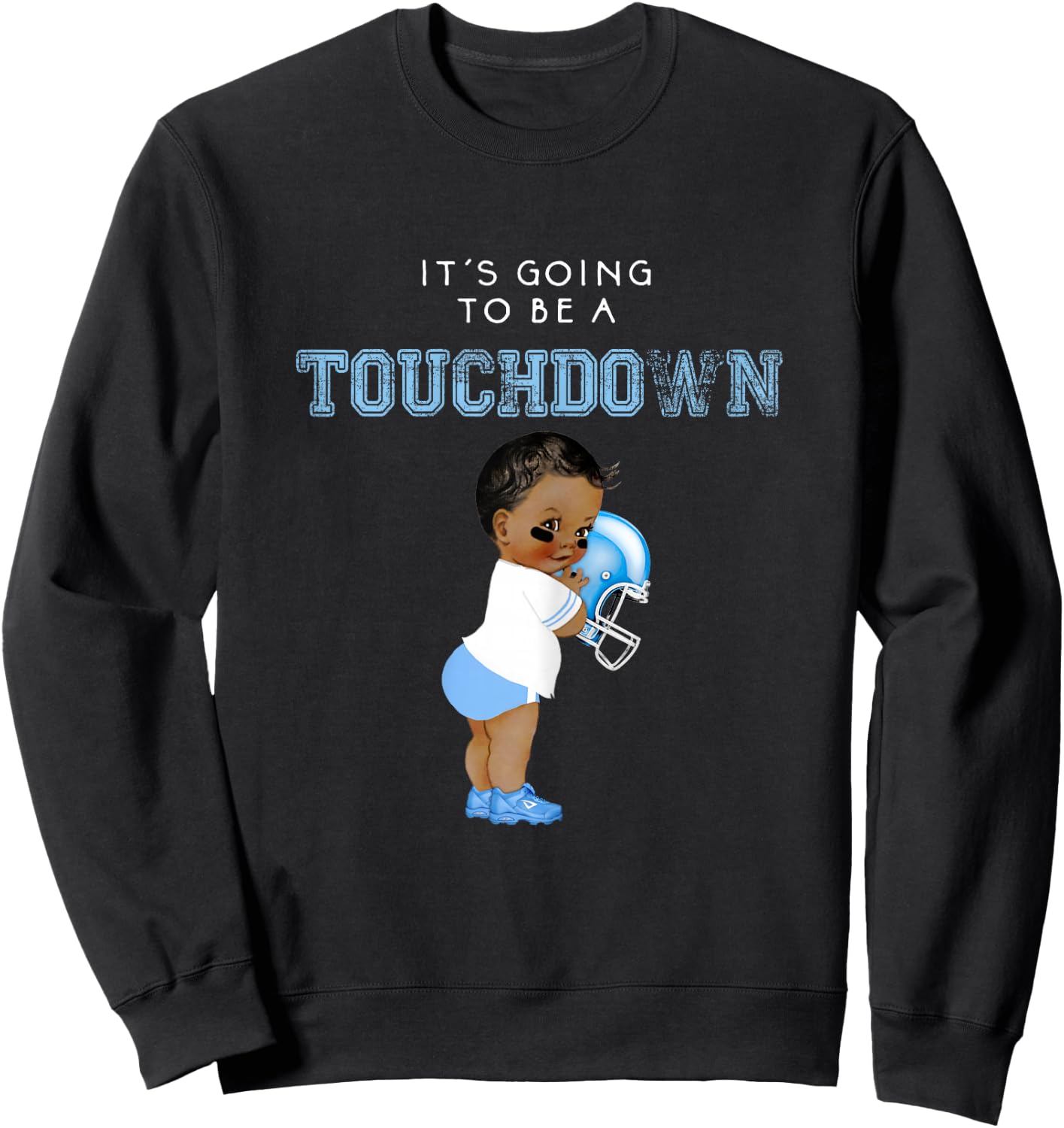 Its A Boy Gender Reveal Touchdown Tutu Baby Shower Inspired Sweatshirt - Sweatshirt | Black
