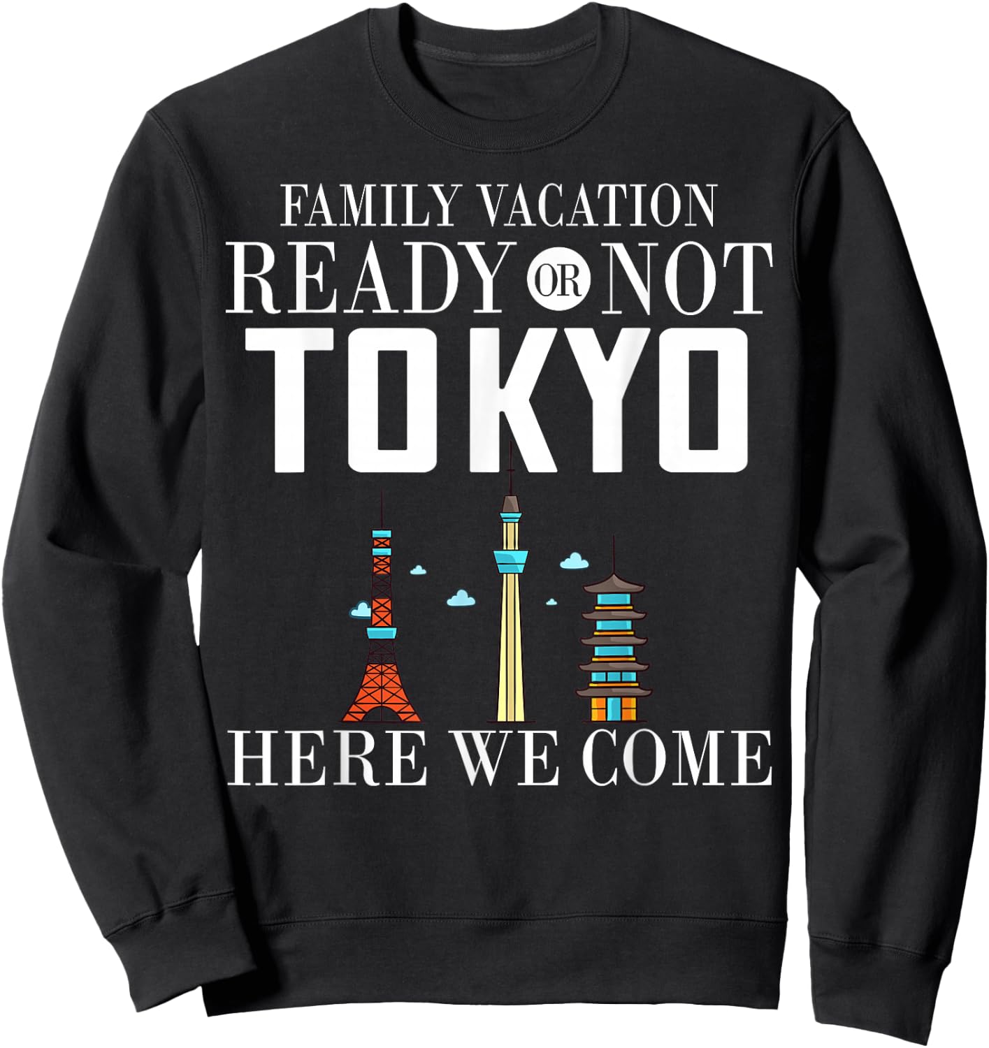 Tokyo Japan City Trip Skyline Map Travel Sweatshirt - Sweatshirt | Black
