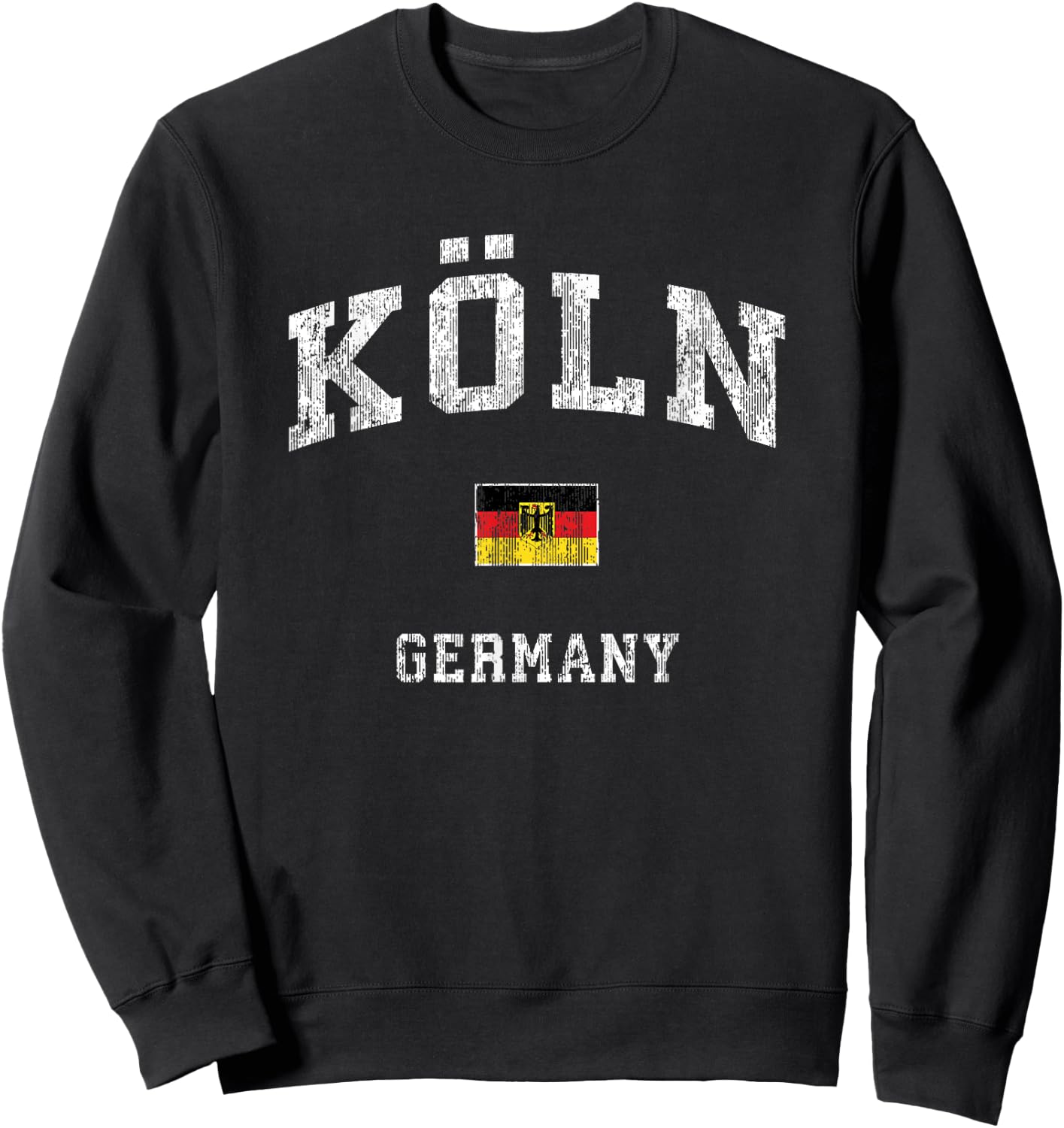 Cologne Germany Vintage Athletic Sports Design Sweatshirt - Sweatshirt | Black