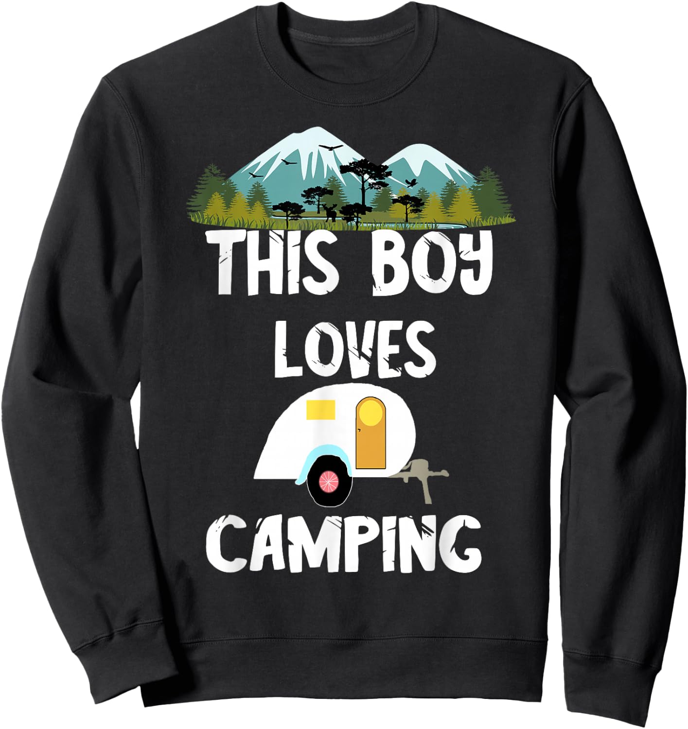 Camping Boy Camp Camper Camping Adventures Camping Lovers Sweatshirt - Sweatshirt | Black