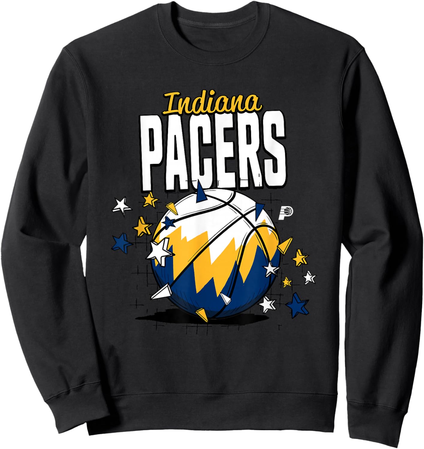 NBA Indiana Pacers Basketball Doodle Stars Sweatshirt - Sweatshirt | Black