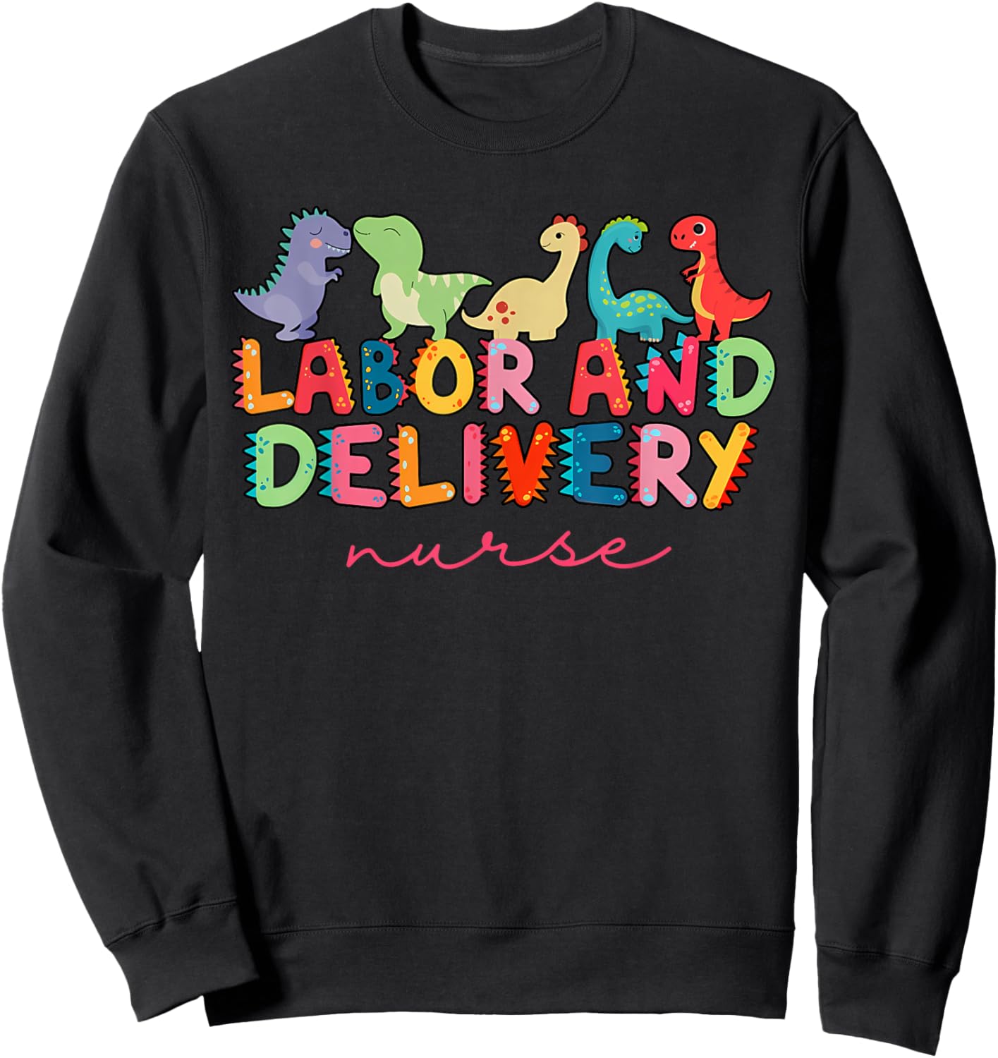 Labor and Delivery Nurse Dinosaur L&D Nurse - Women's Black Leopard Heart Boho Heart Stethoscope - Small - Short Sleeve - - Regular Fit - Imported Sweatshirt - Sweatshirt | Black