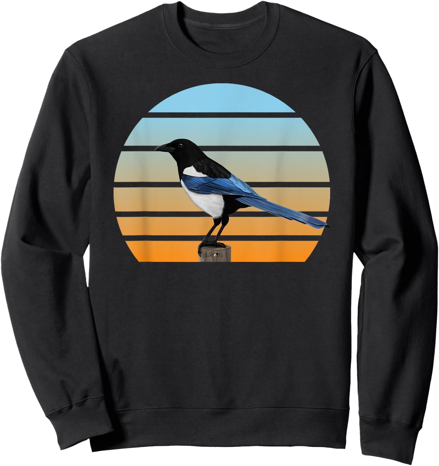 Magpie Bird Birdlover Birdwatcher Animal Biologist Birder Sweatshirt - Sweatshirt | Black
