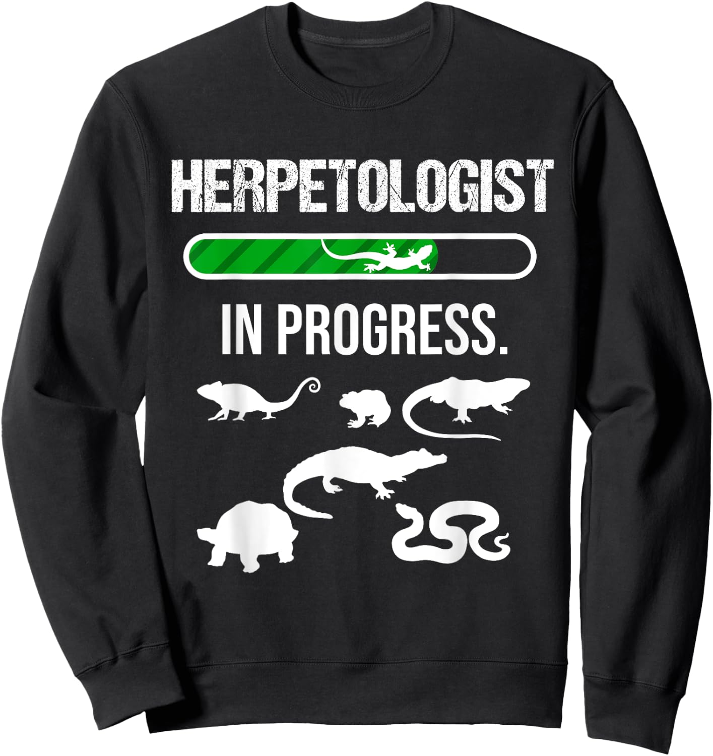 Cool Herpetologist In Progress | Funny Herpetology Kids Gift Sweatshirt - Sweatshirt | Black