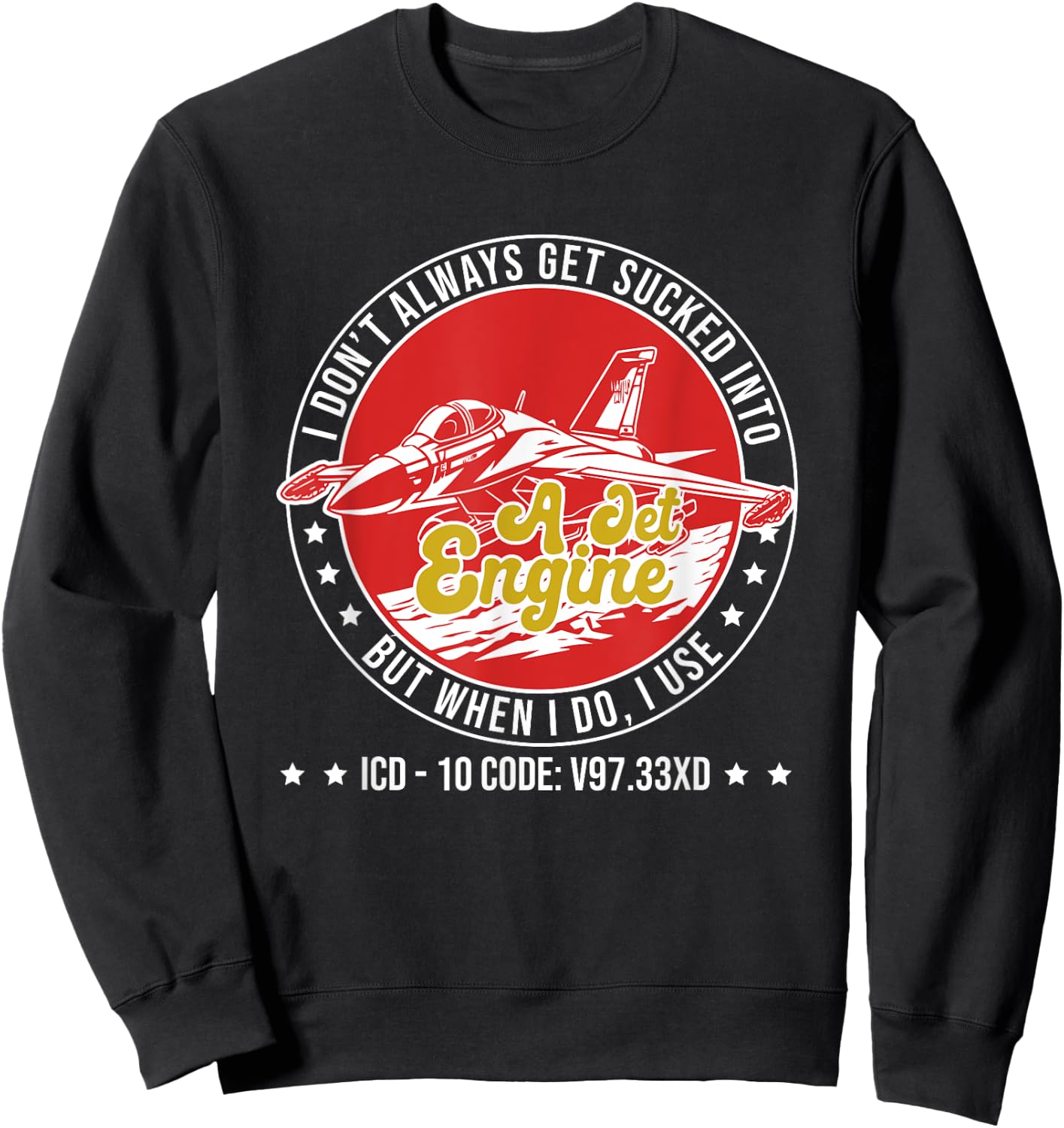 ICD-10 Code V97.33XD Humor Medical Coding Medics Coder Sweatshirt - Sweatshirt | Black
