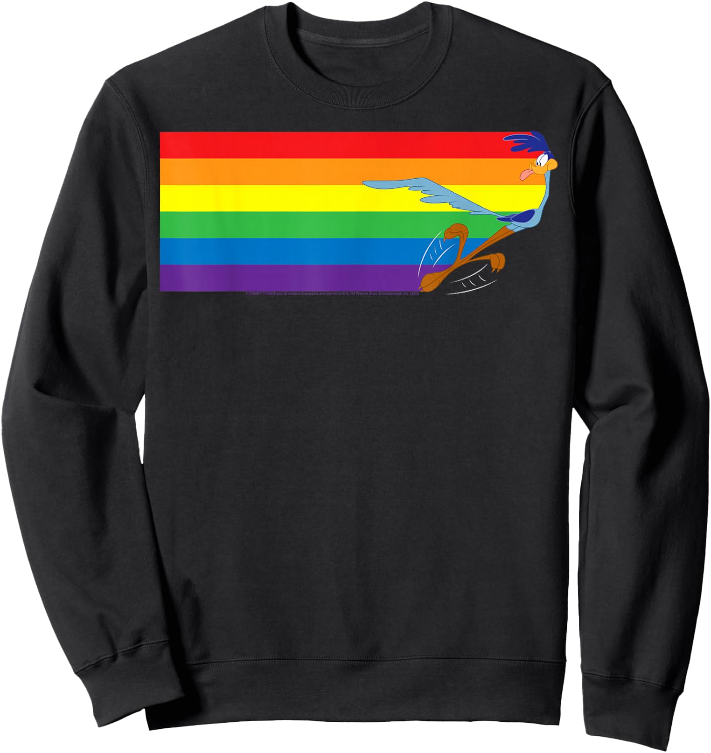 Looney Tunes Pride Road Runner Rainbow Sweatshirt - Sweatshirt | Black