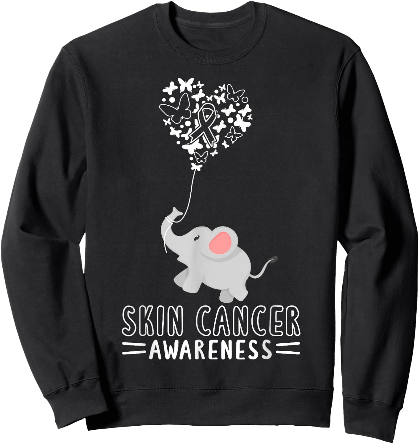 Skin Cancer Skin Cancer Awareness Melanoma Sweatshirt - Sweatshirt | Black