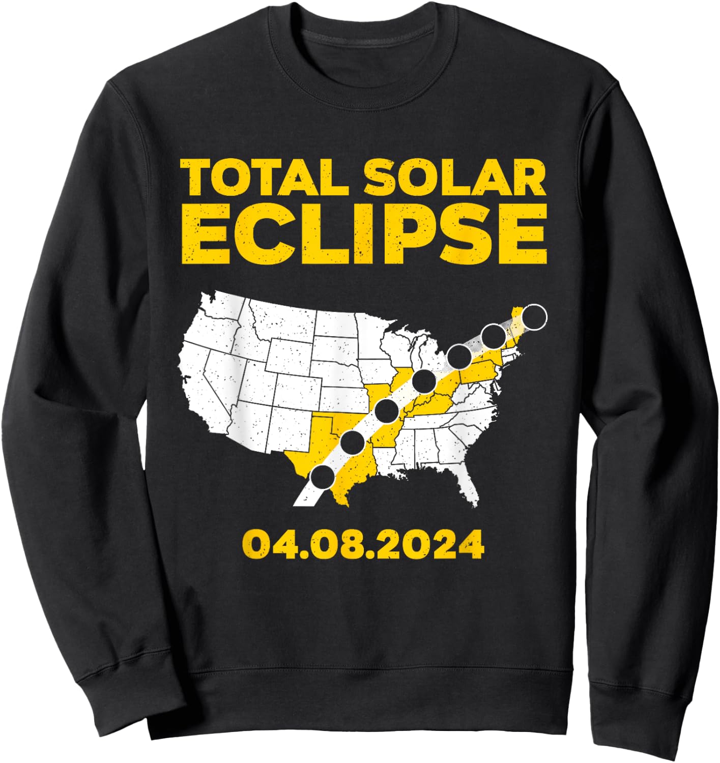 Solar Eclipse 2024 Design Women 2024 Solar Eclipse Sweatshirt - Sweatshirt | Black